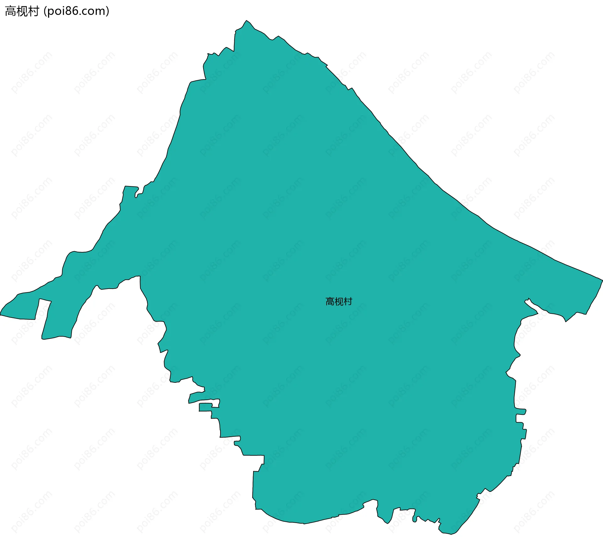 高枧村边界地图