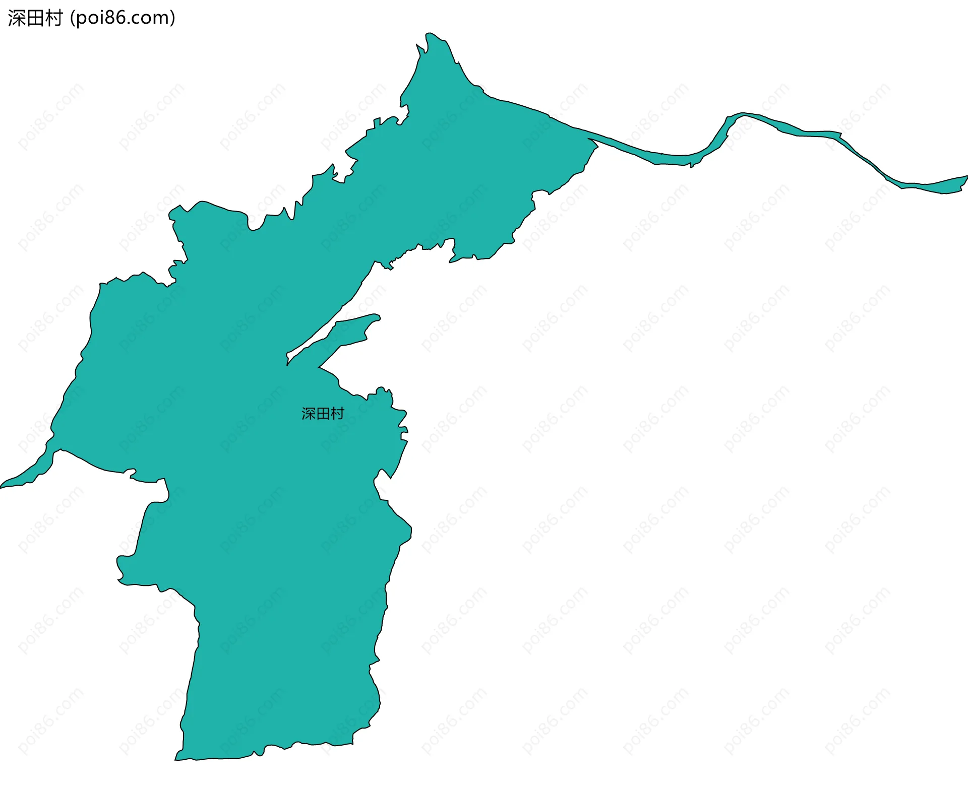 深田村边界地图