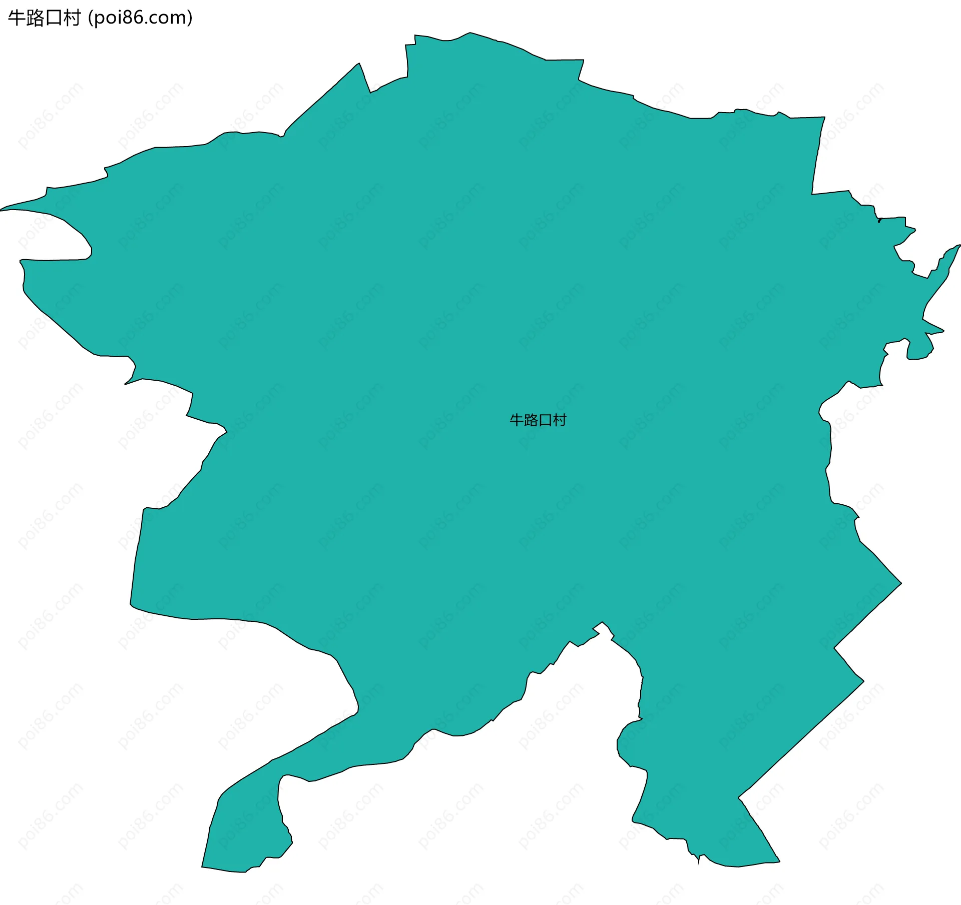 牛路口村边界地图