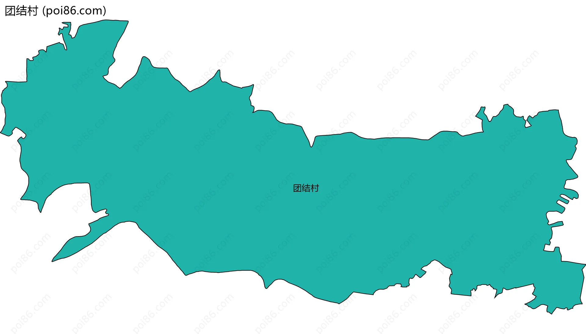团结村边界地图