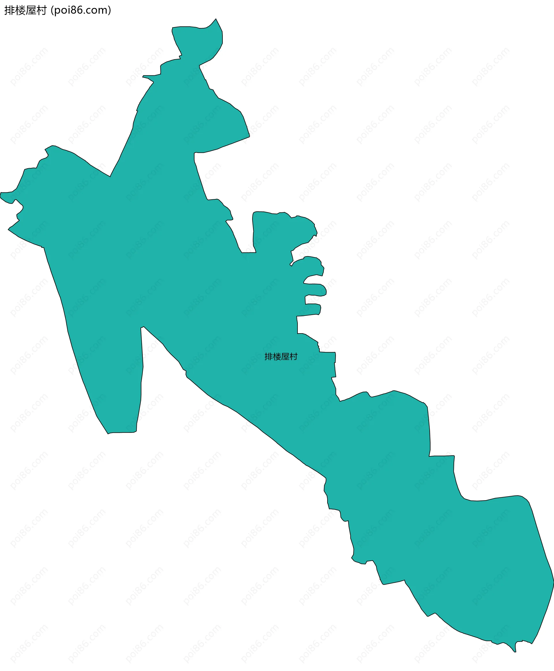 排楼屋村边界地图
