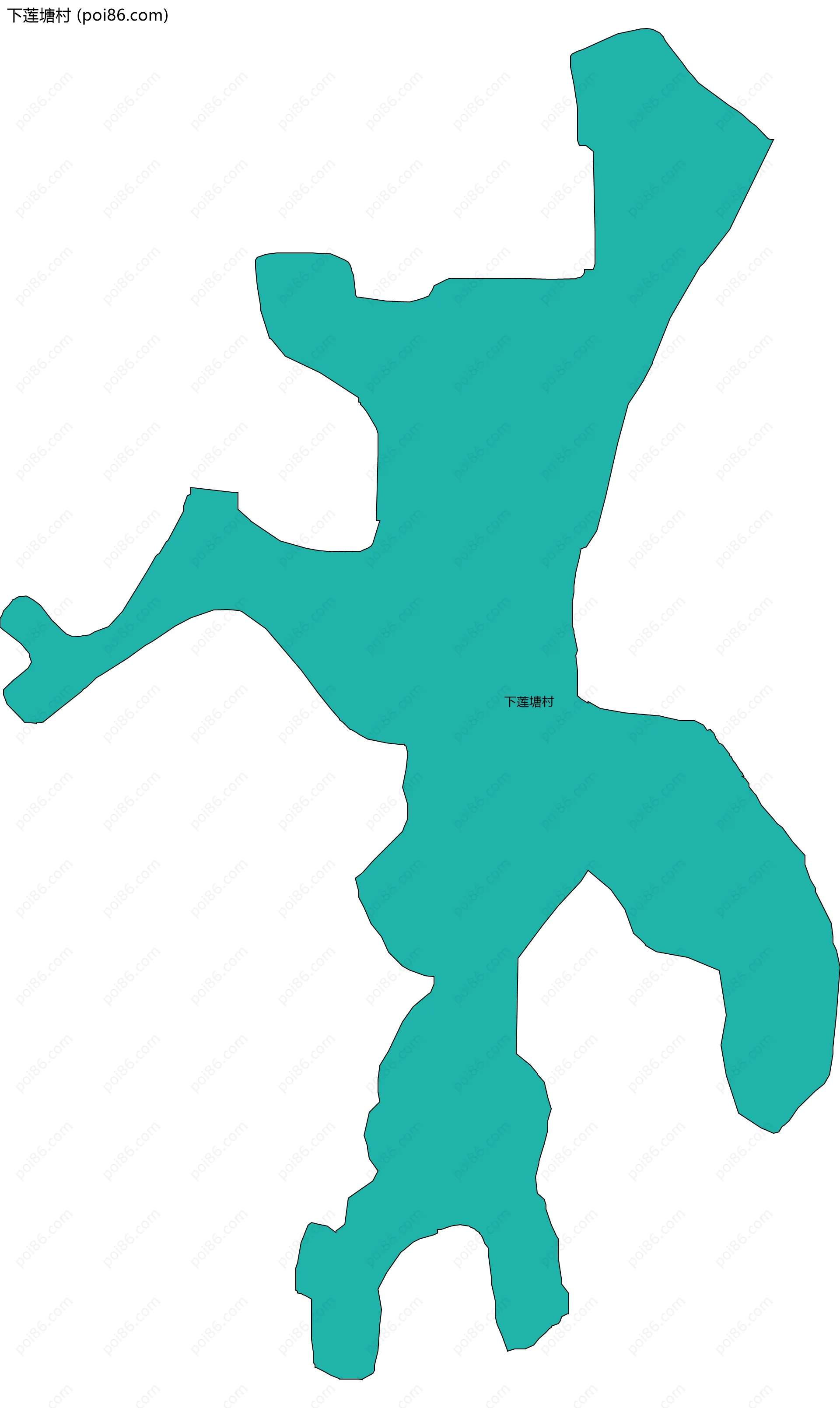 下莲塘村边界地图