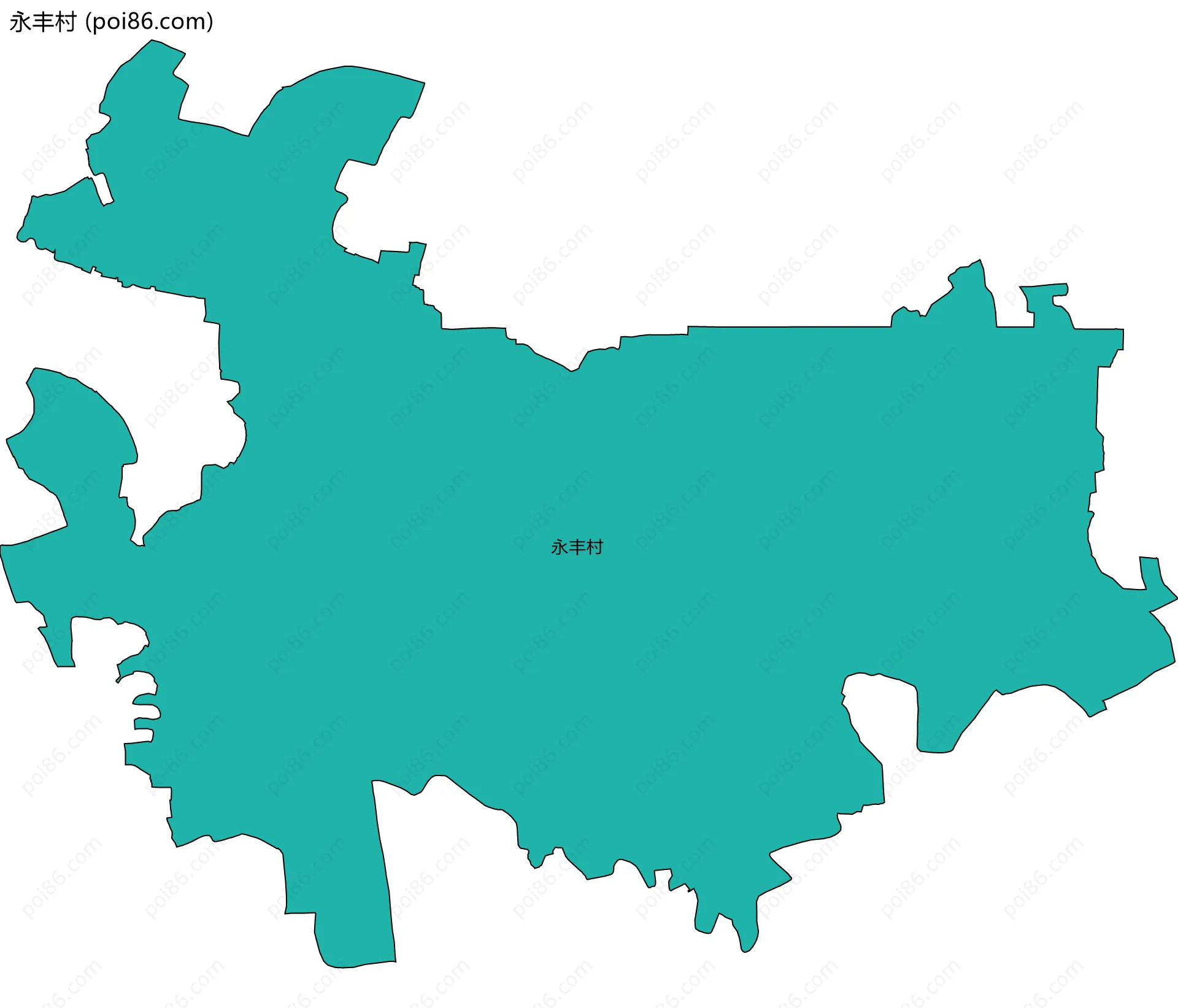 永丰村边界地图