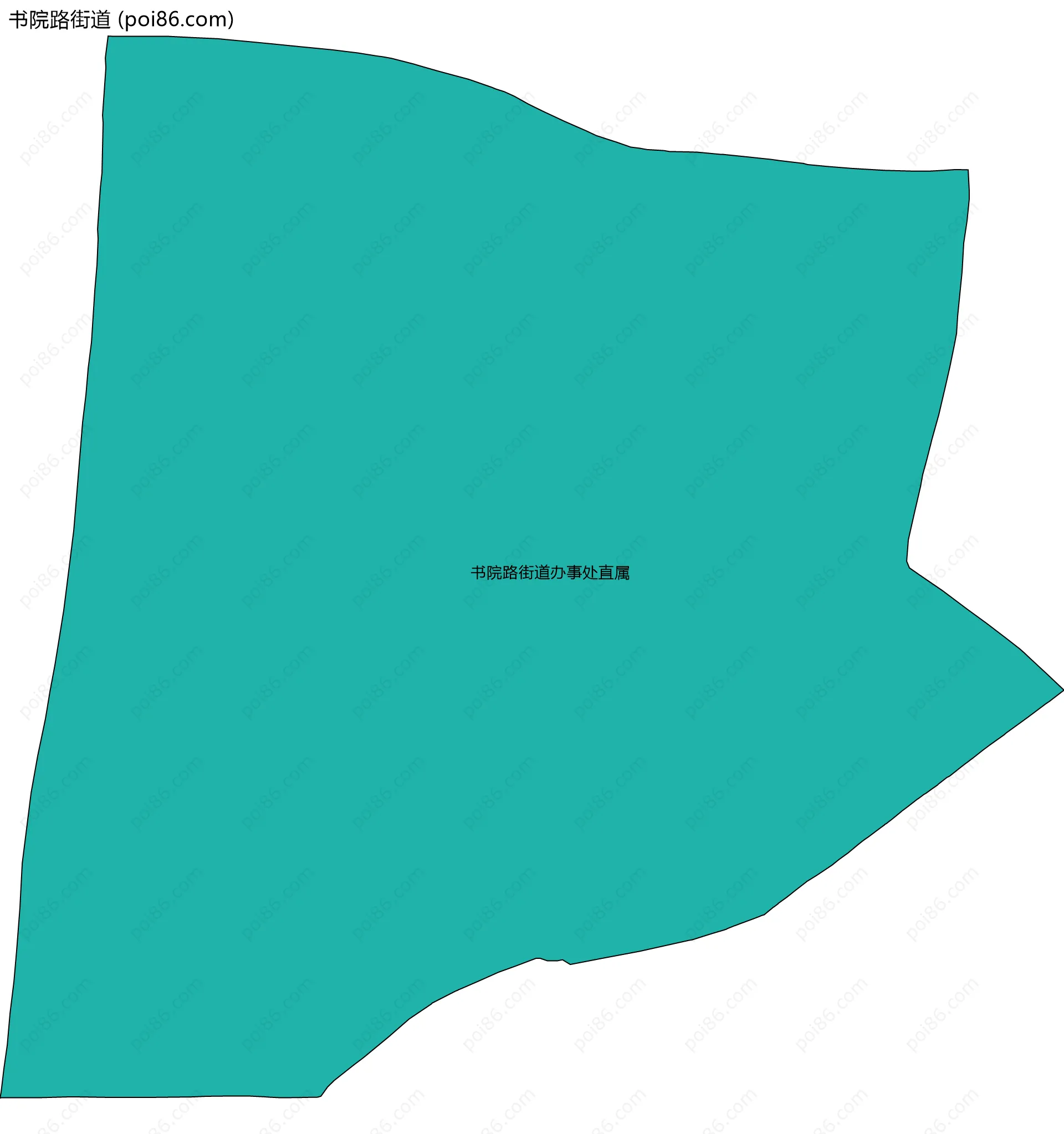 书院路街道边界地图(五级行政区划)