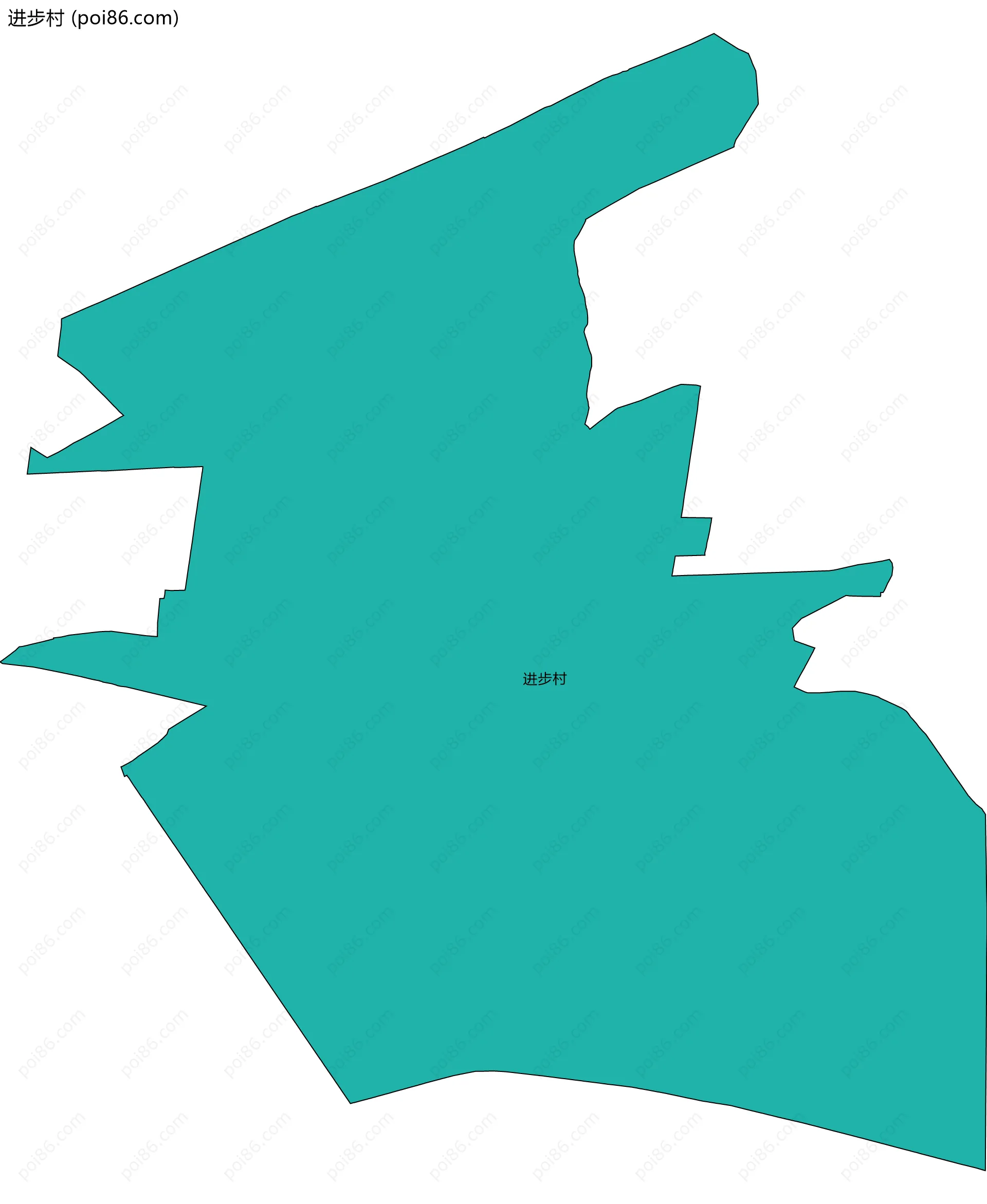 进步村边界地图
