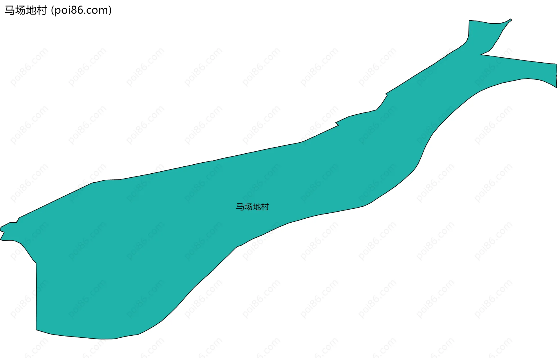 马场地村边界地图