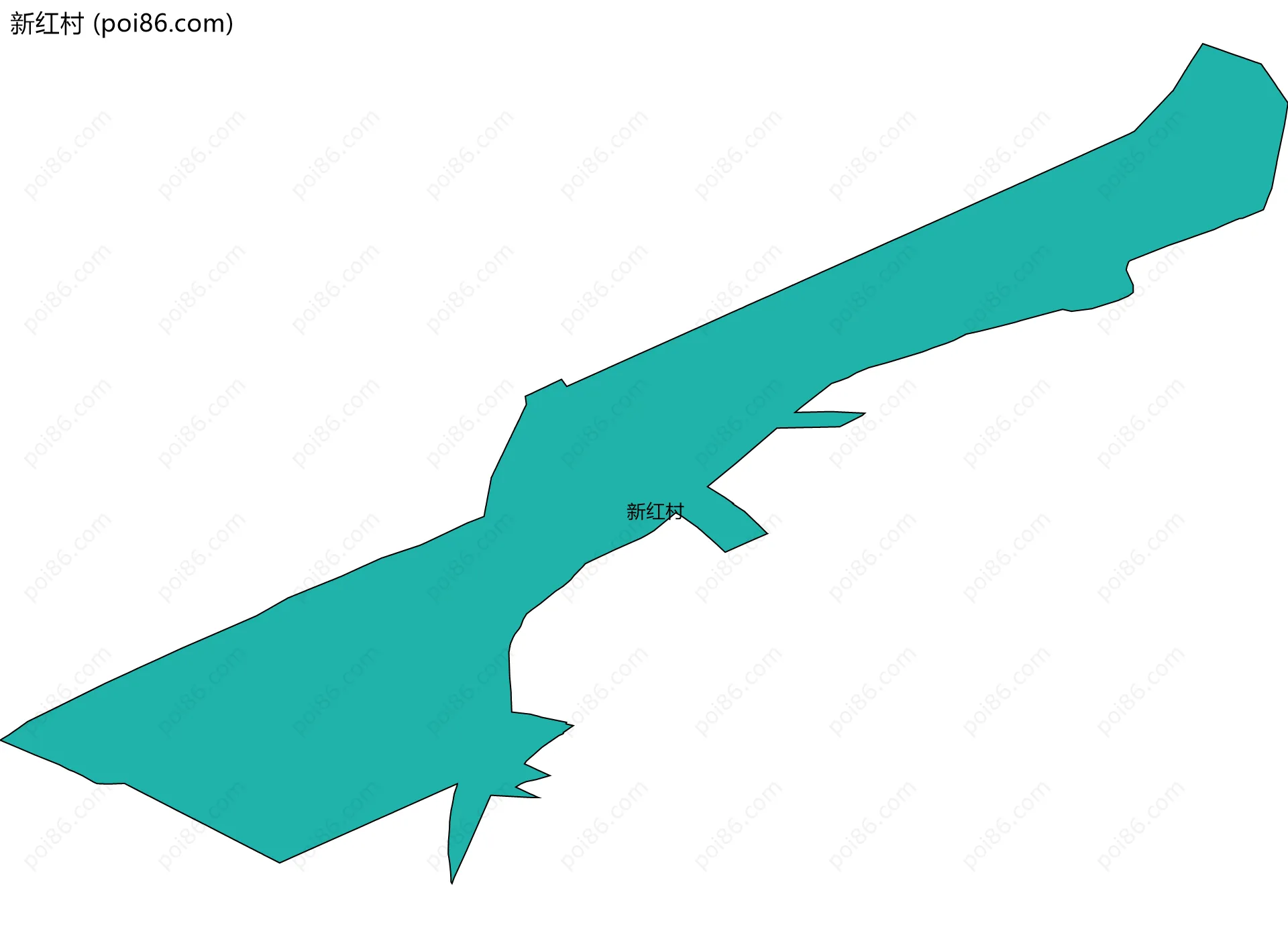 新红村边界地图