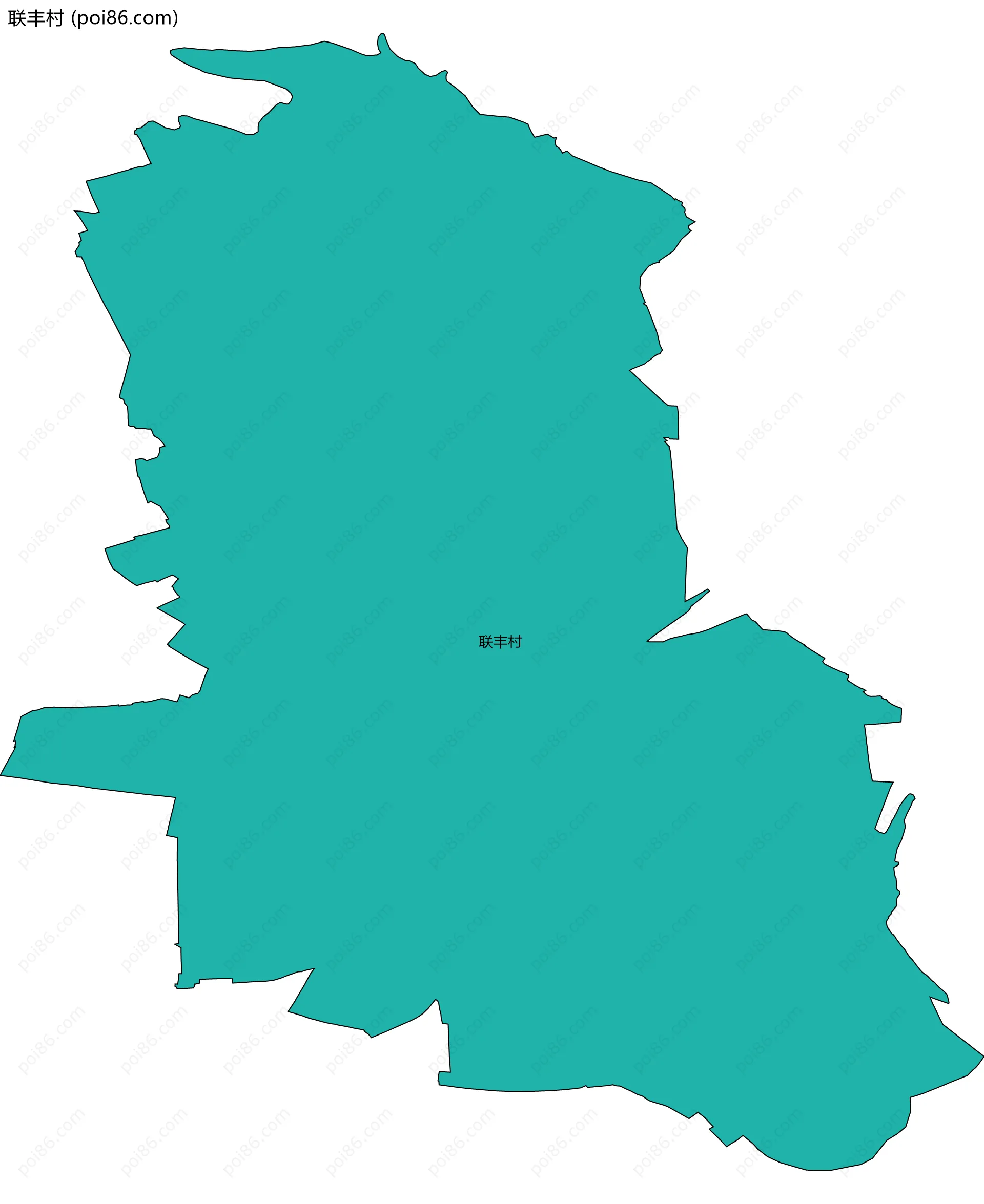 联丰村边界地图