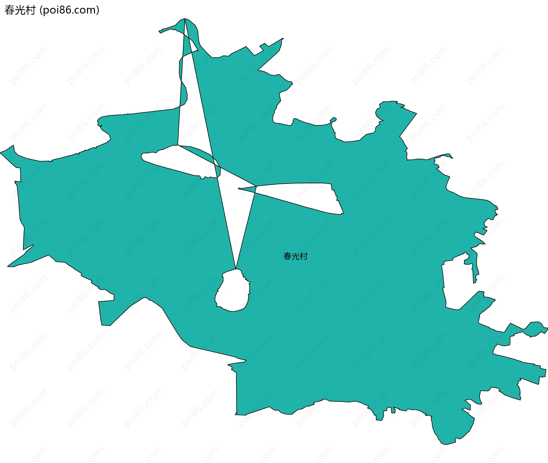 春光村边界地图