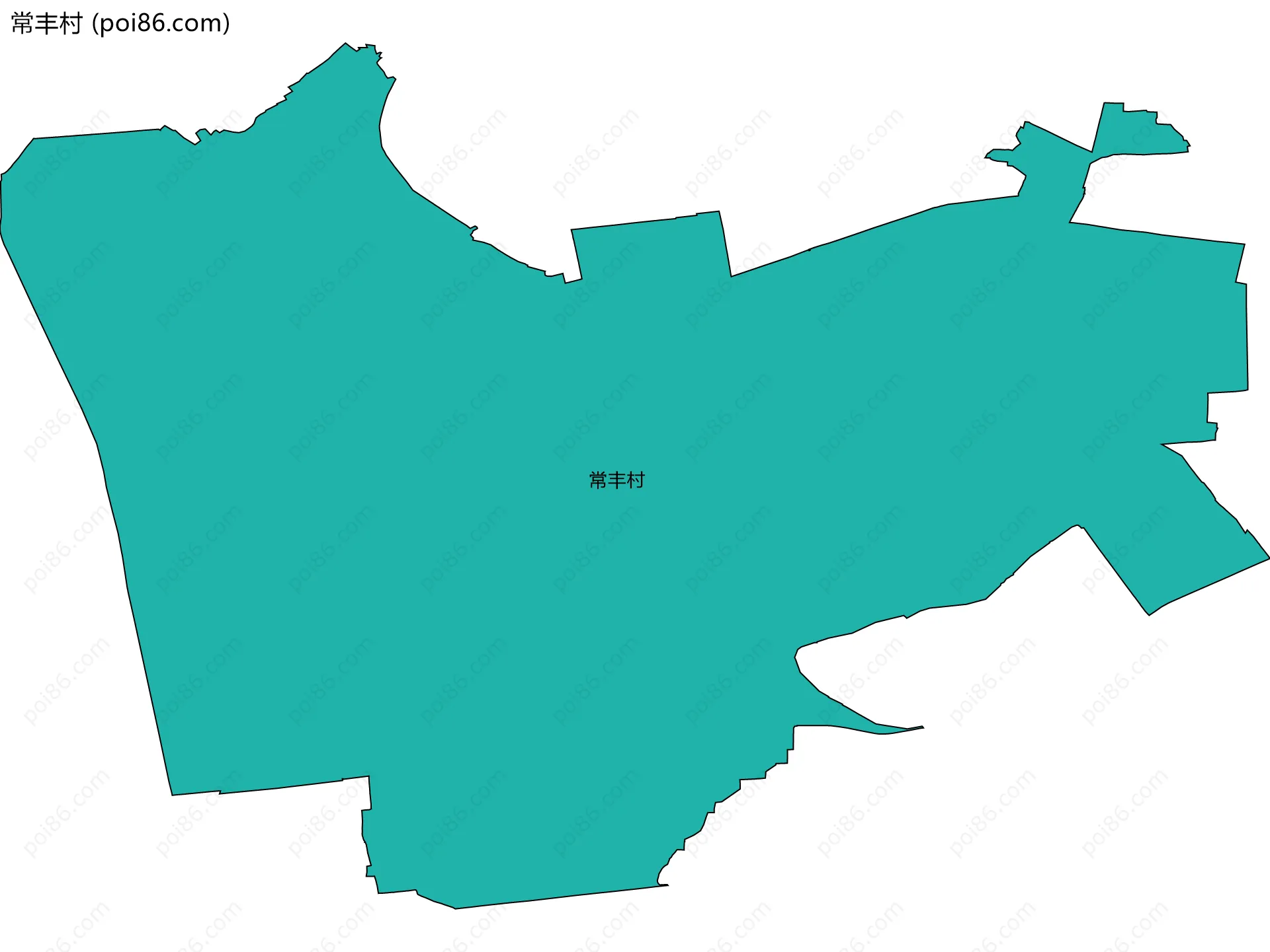 常丰村边界地图