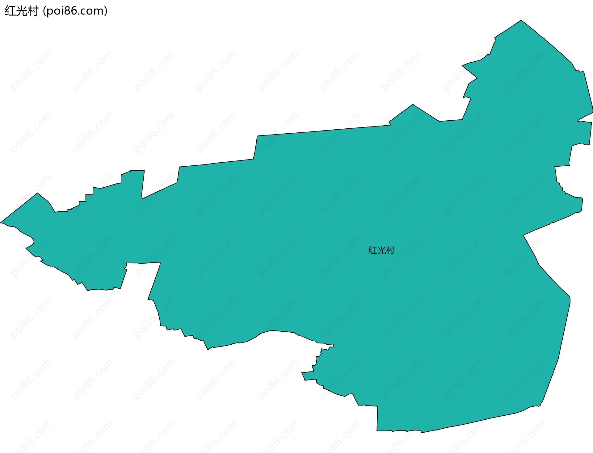 红光村边界地图