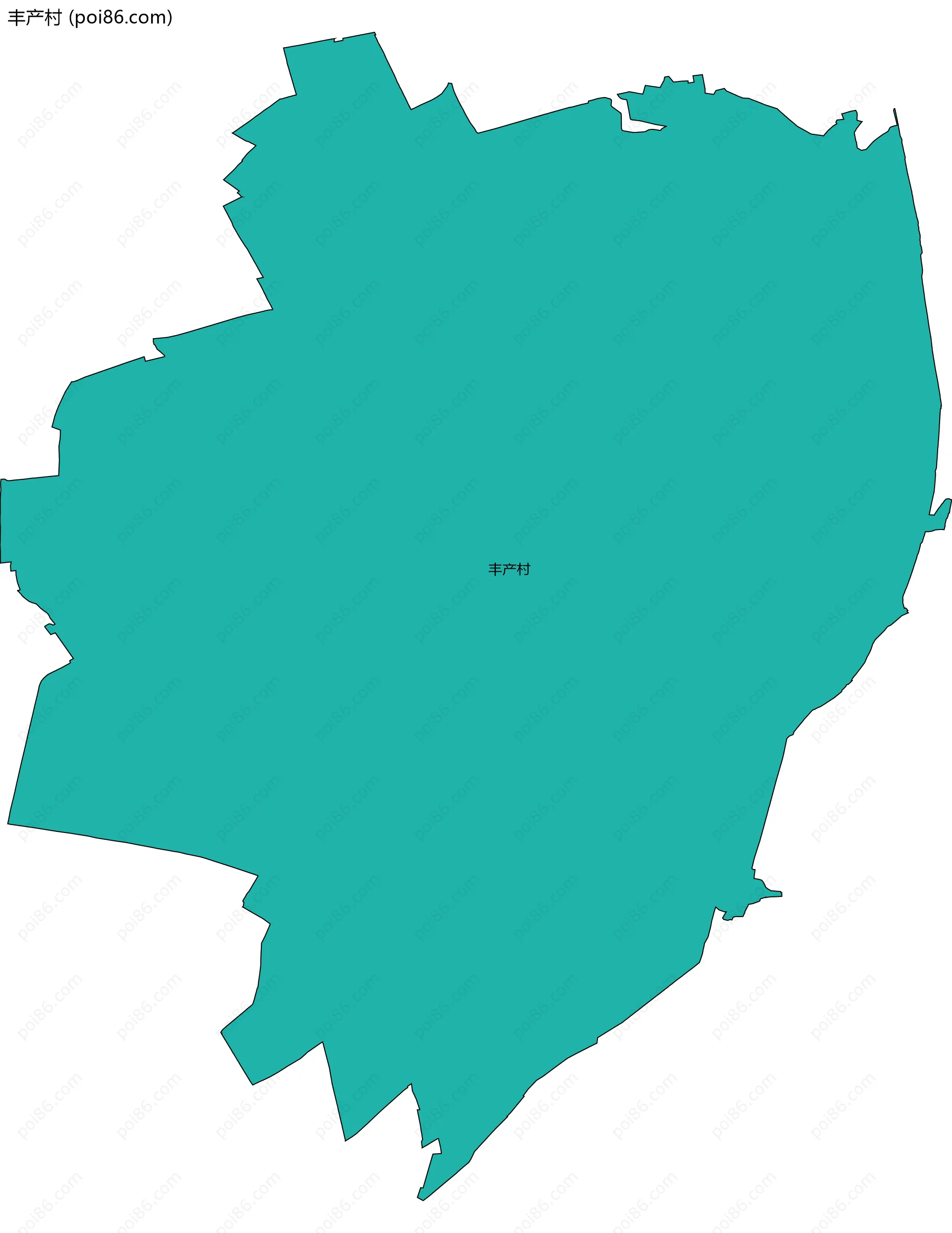 丰产村边界地图