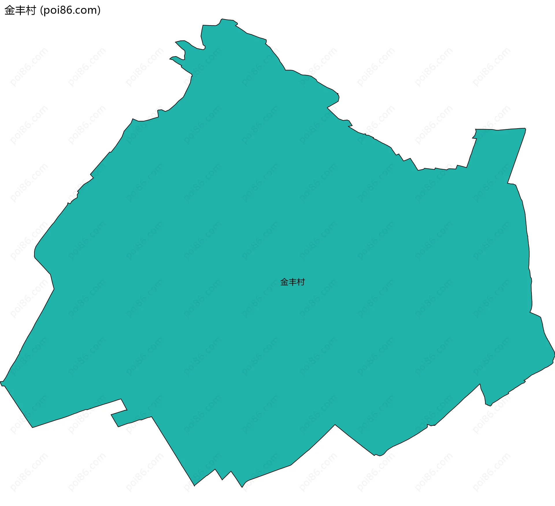 金丰村边界地图