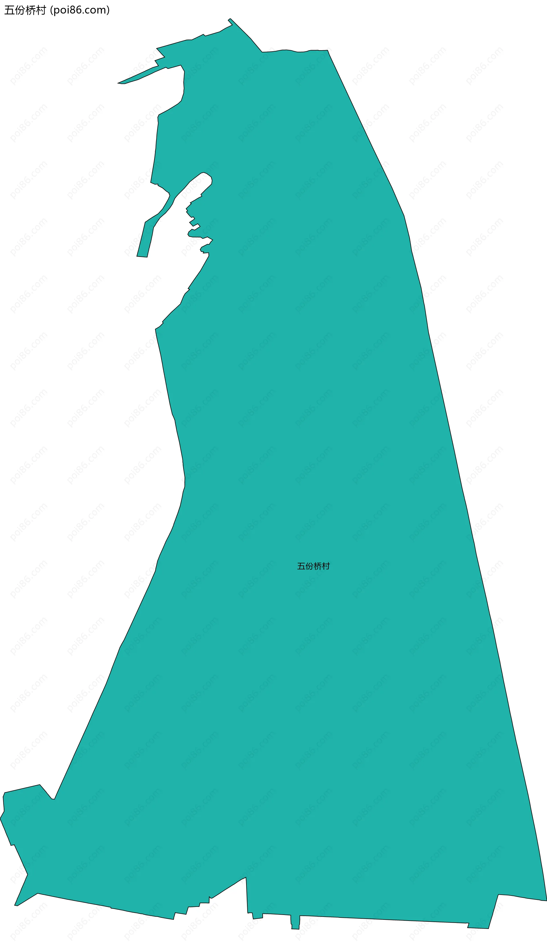 五份桥村边界地图