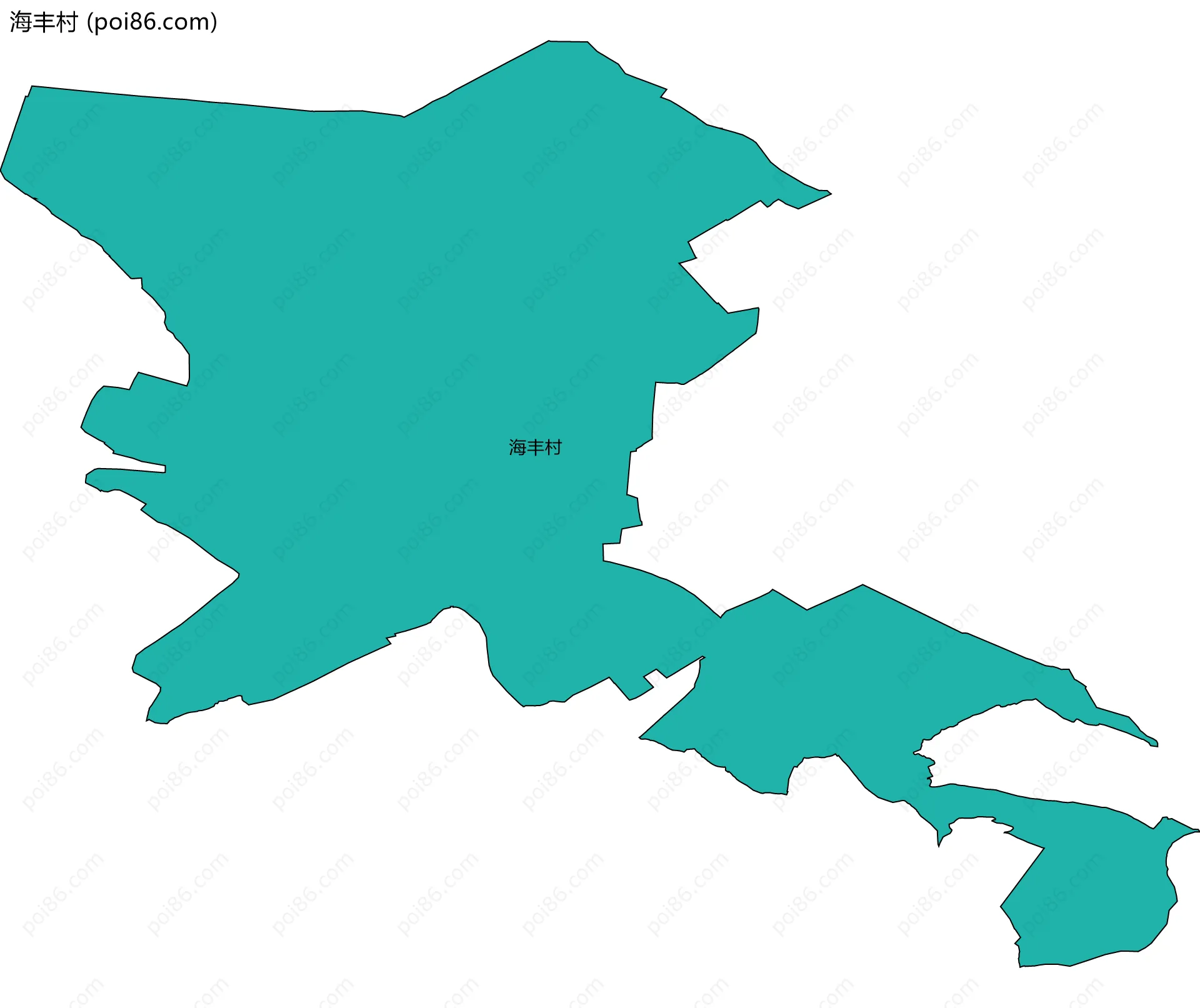 海丰村边界地图