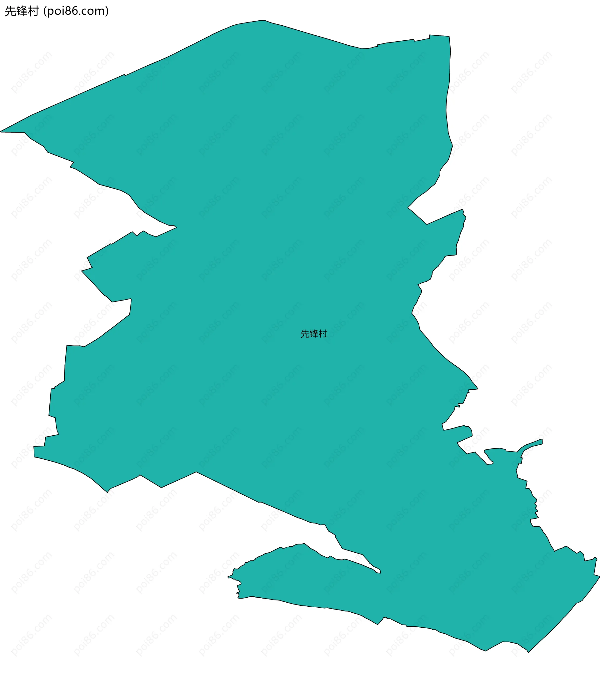 先锋村边界地图