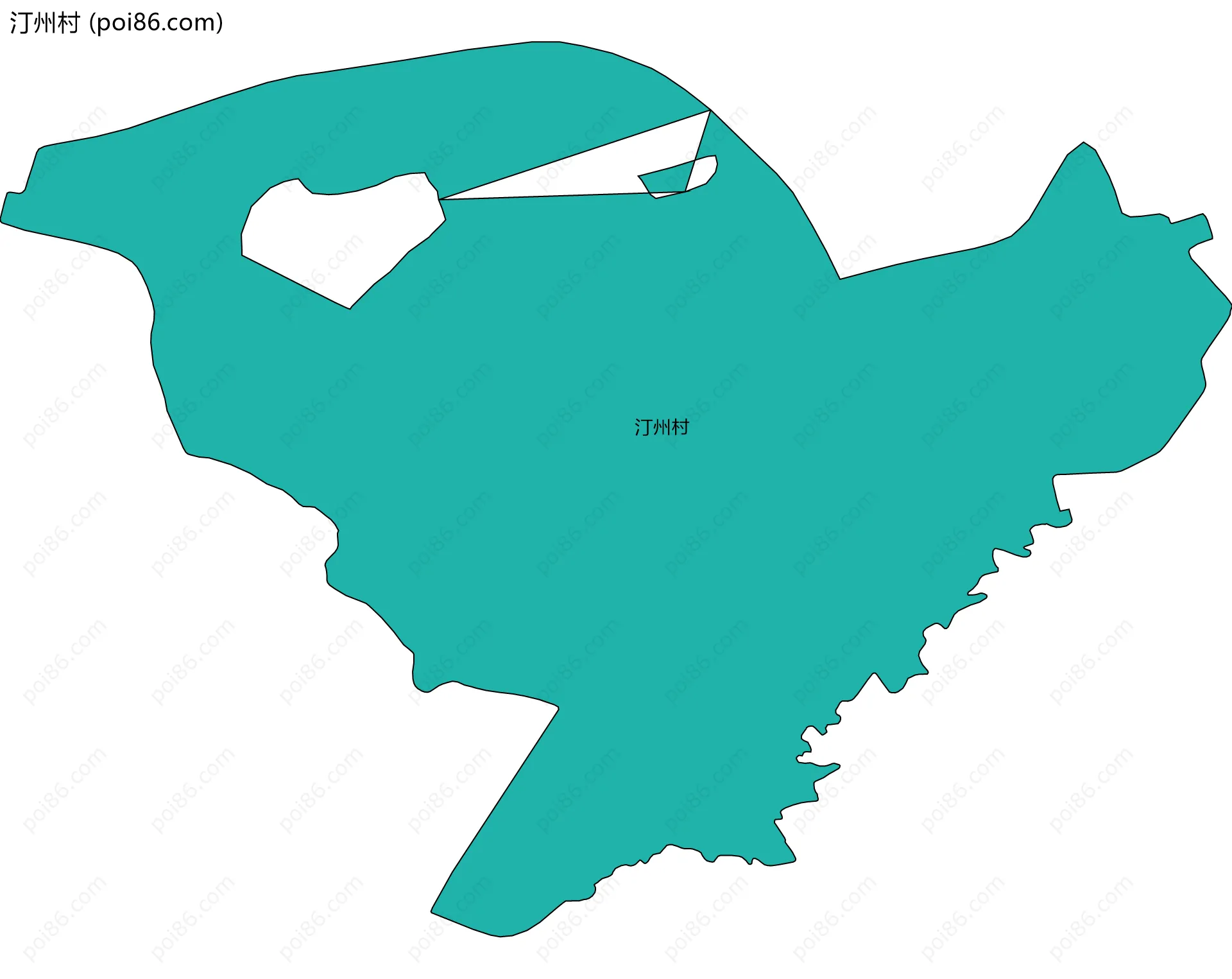 汀州村边界地图