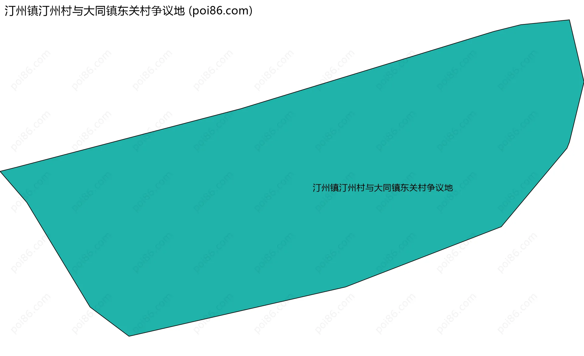 汀州镇汀州村与大同镇东关村争议地边界地图