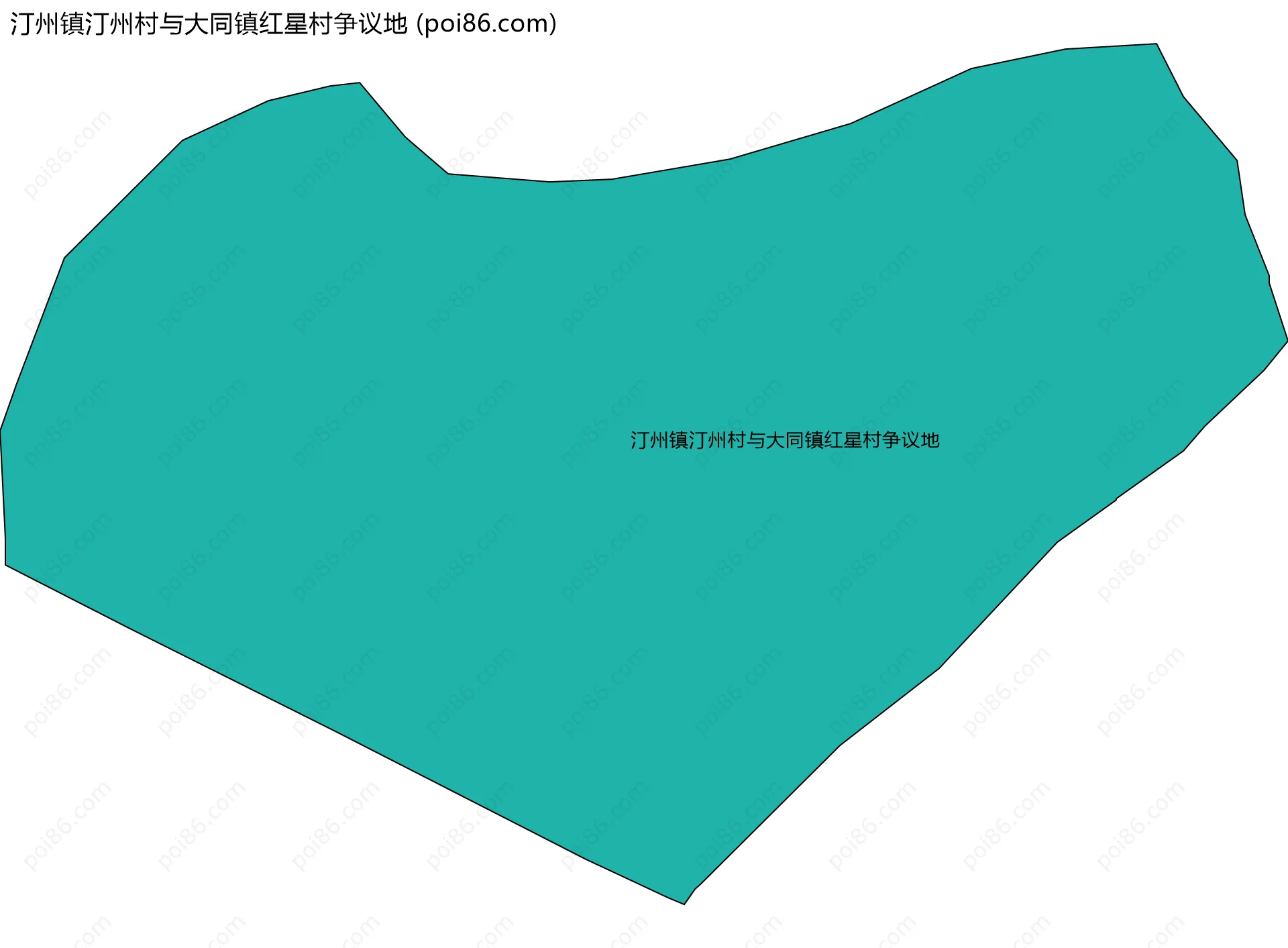 汀州镇汀州村与大同镇红星村争议地边界地图