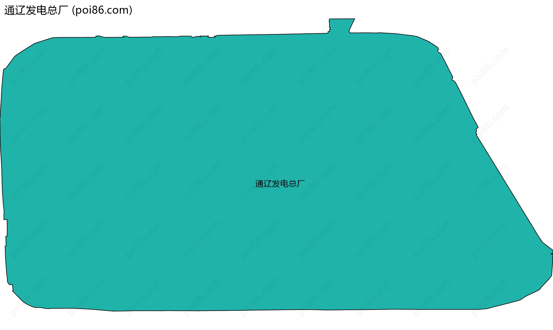 通辽发电总厂边界地图