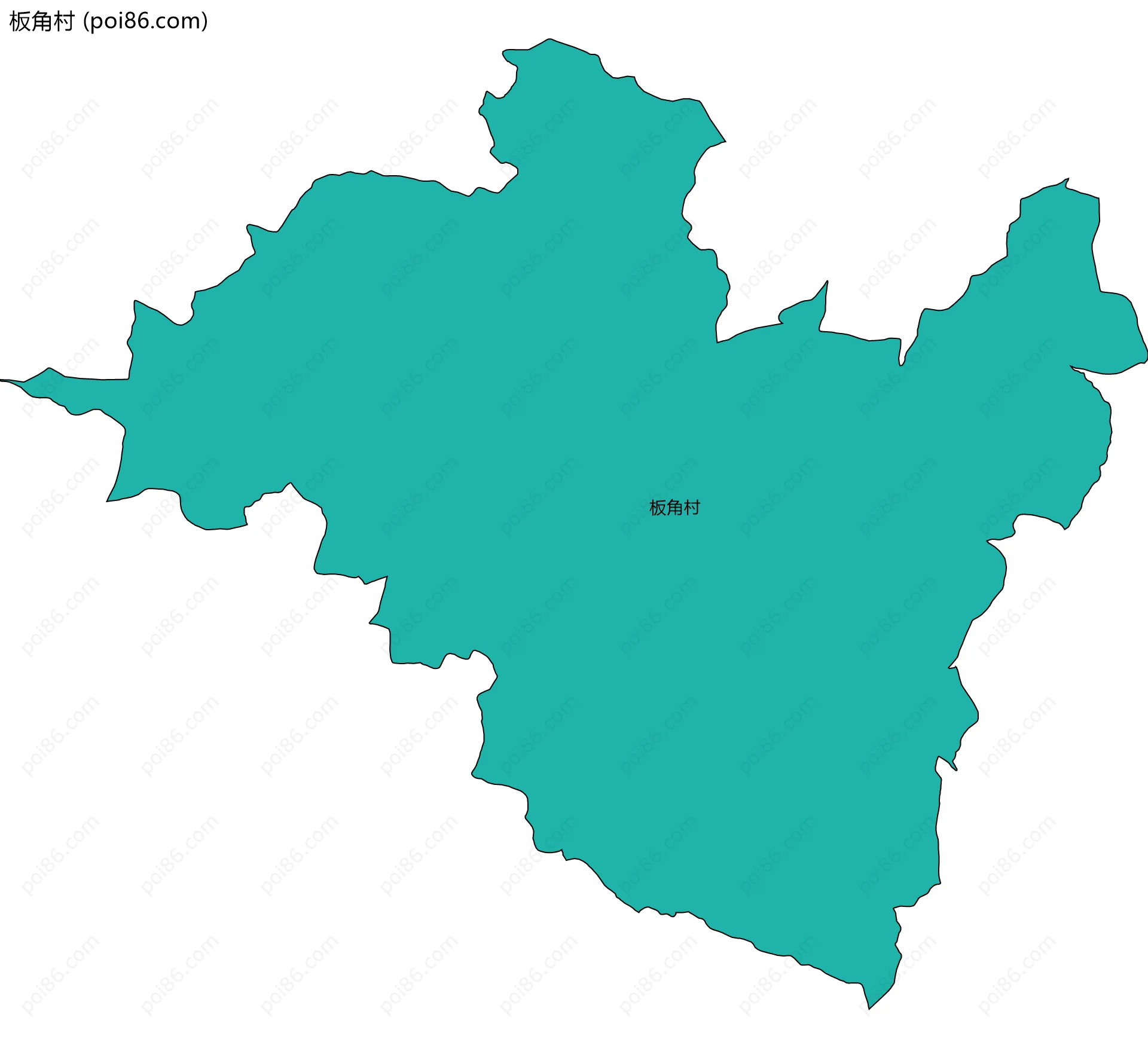 板角村边界地图