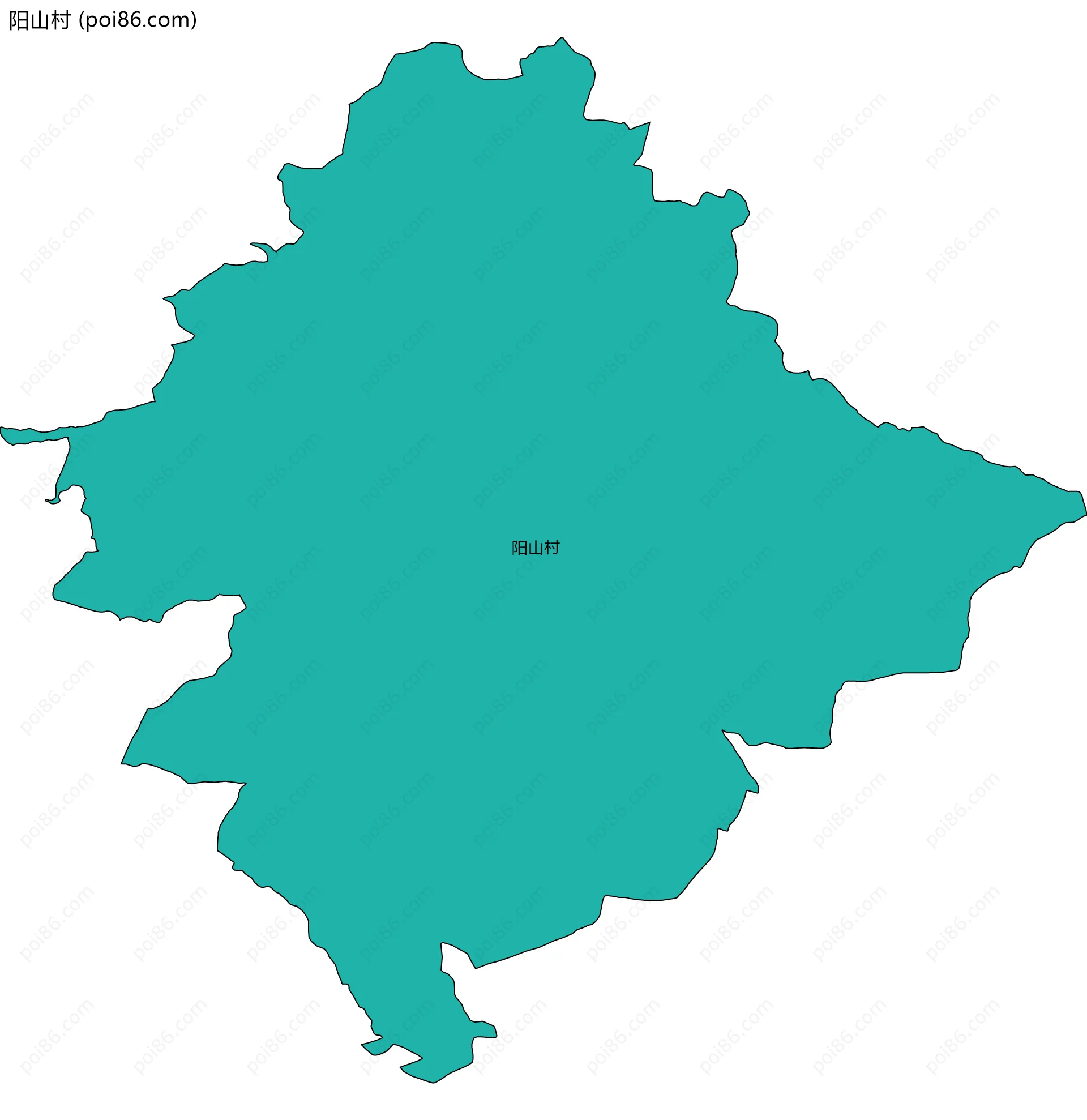 阳山村边界地图