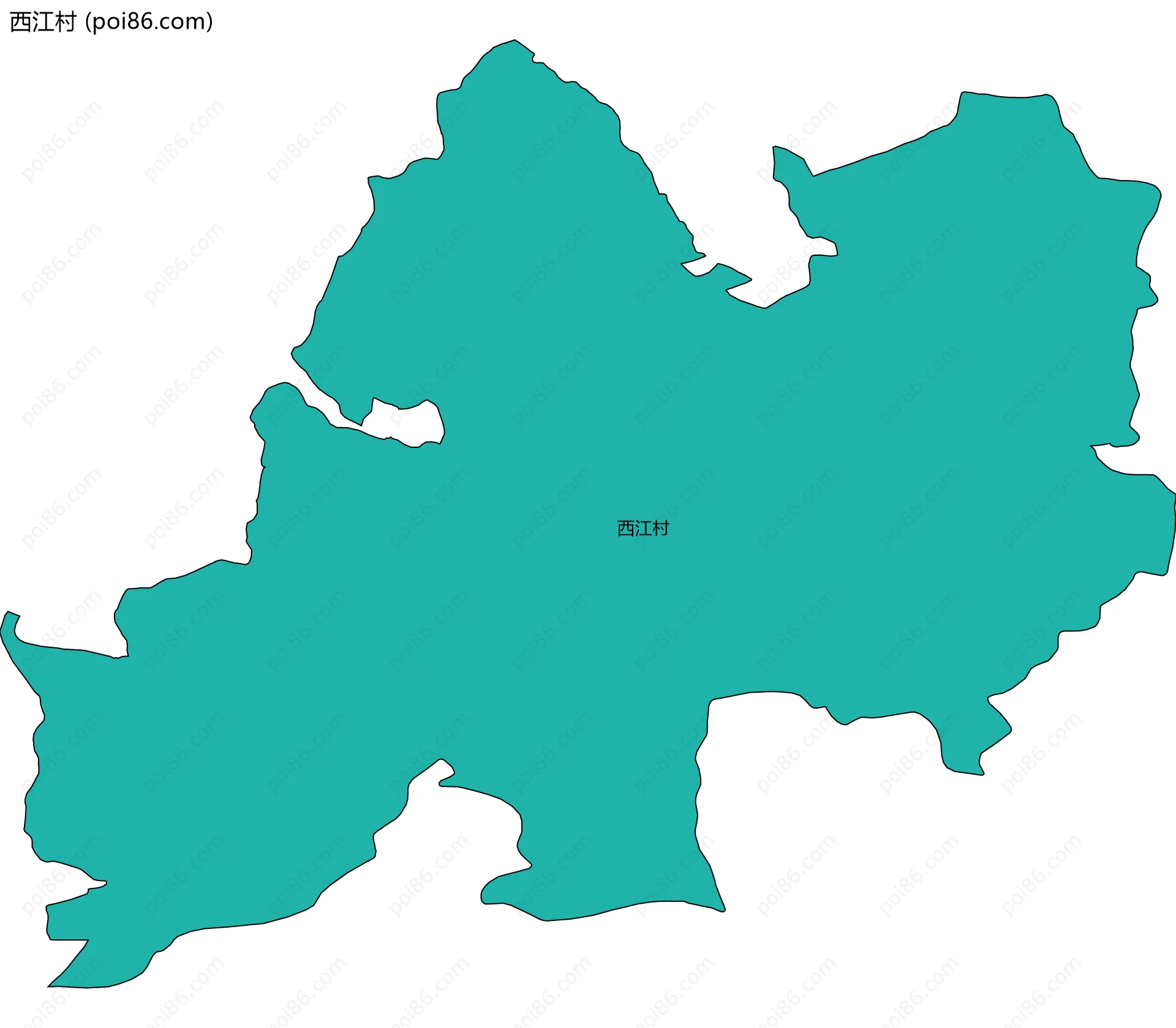 西江村边界地图