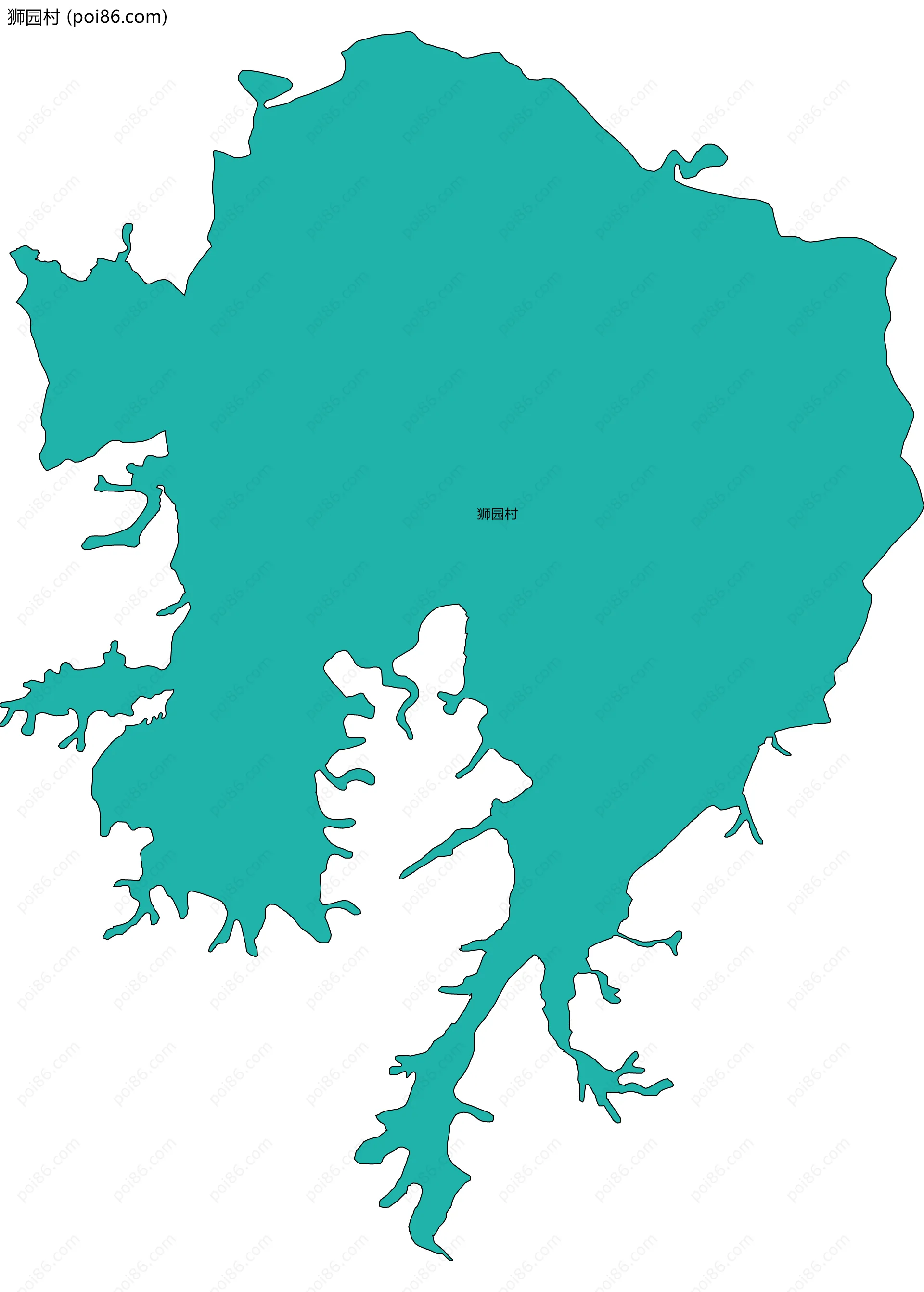 狮园村边界地图