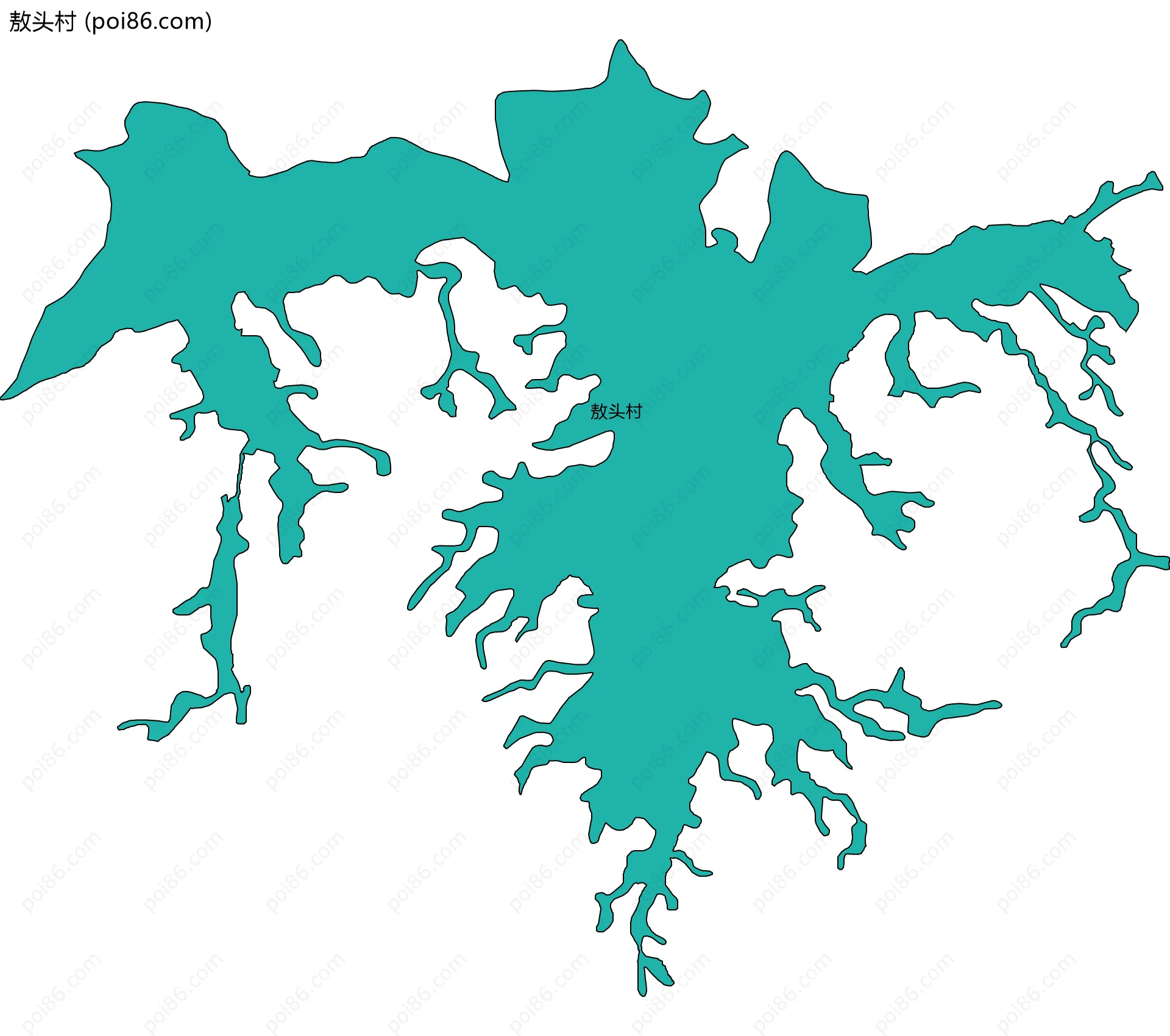 敖头村边界地图