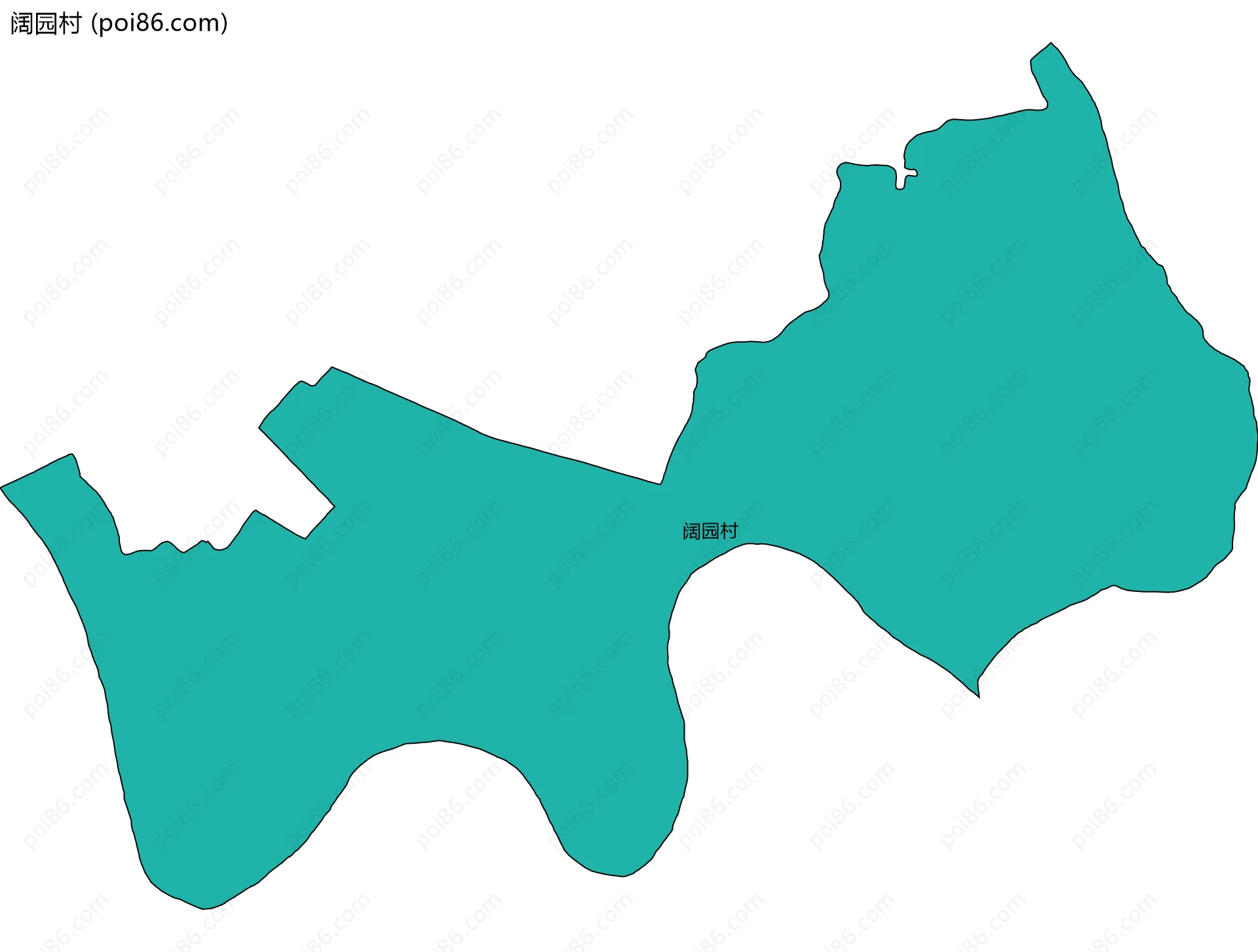 阔园村边界地图