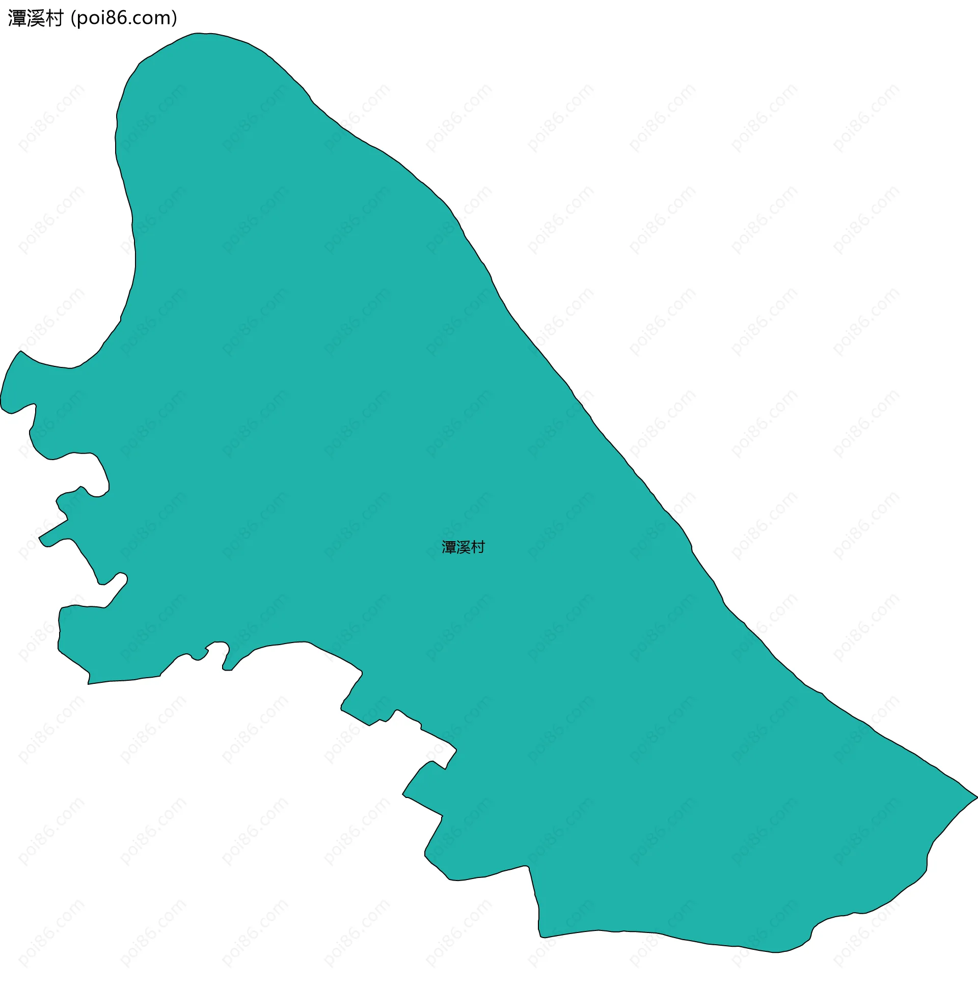 潭溪村边界地图