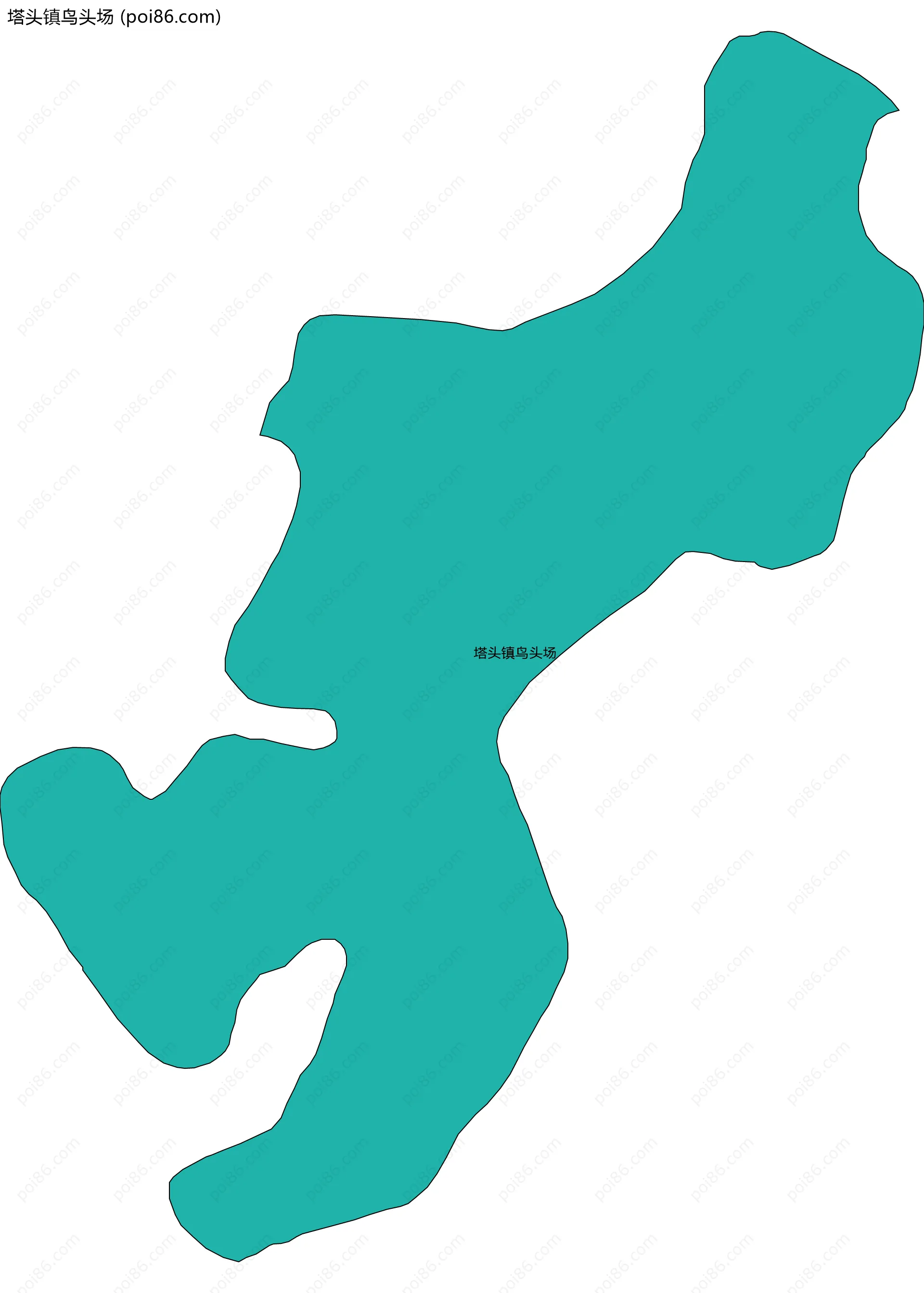 塔头镇鸟头场边界地图