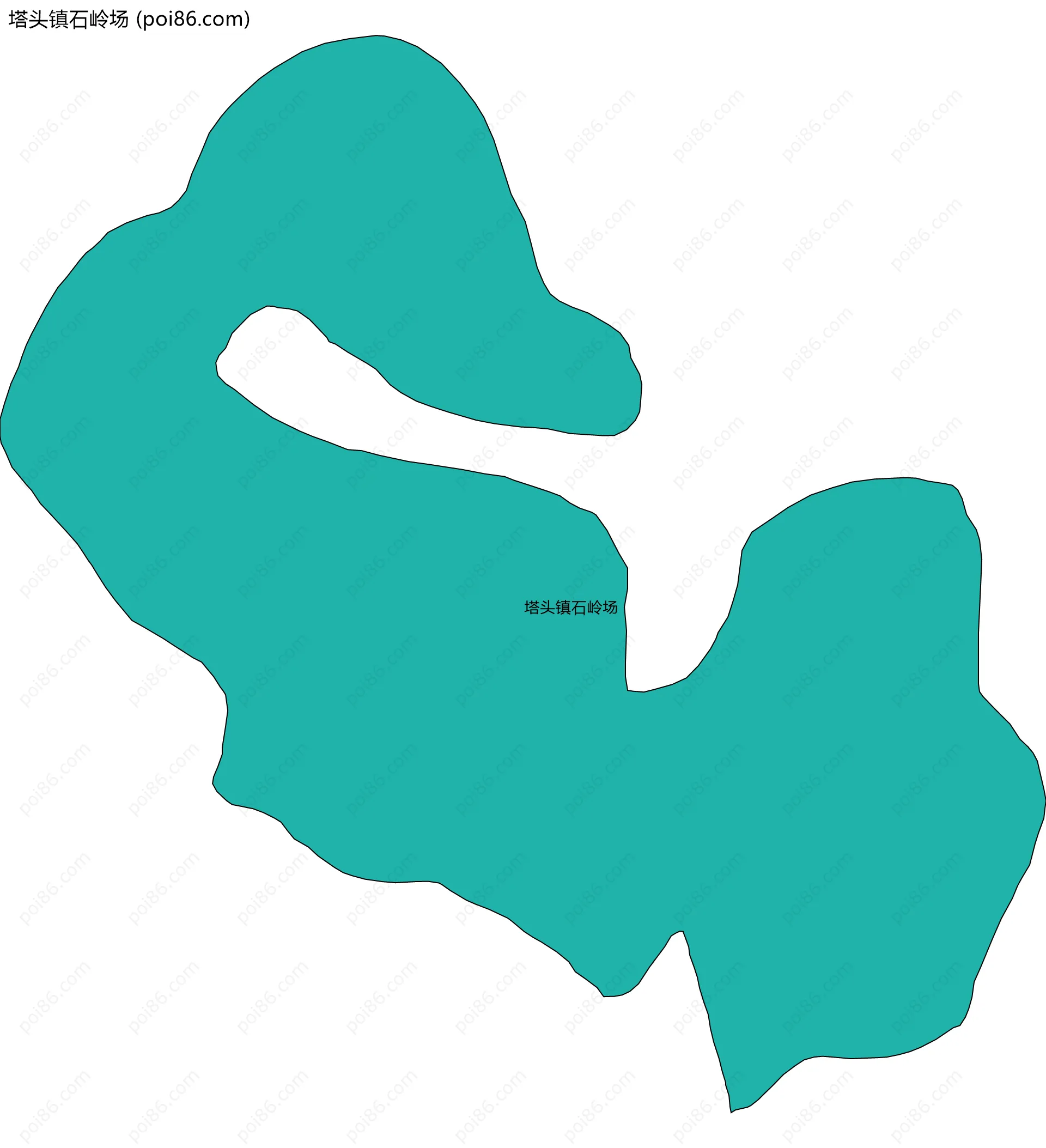塔头镇石岭场边界地图