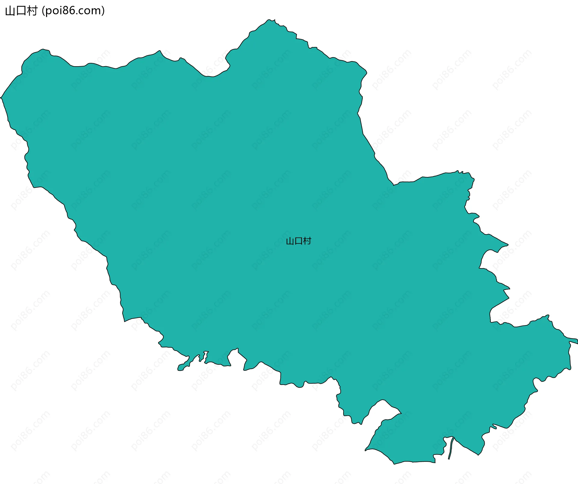 山口村边界地图