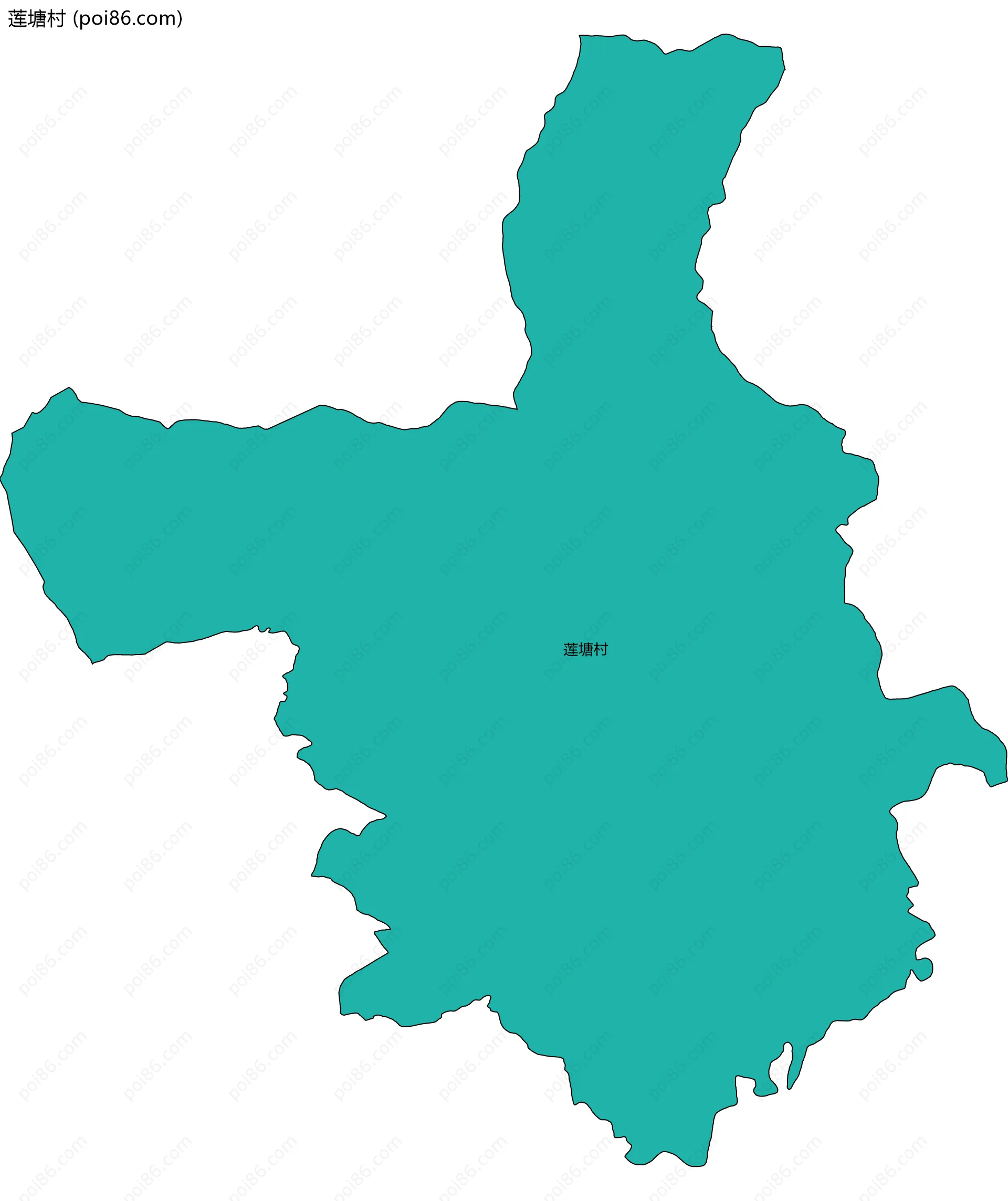 莲塘村边界地图