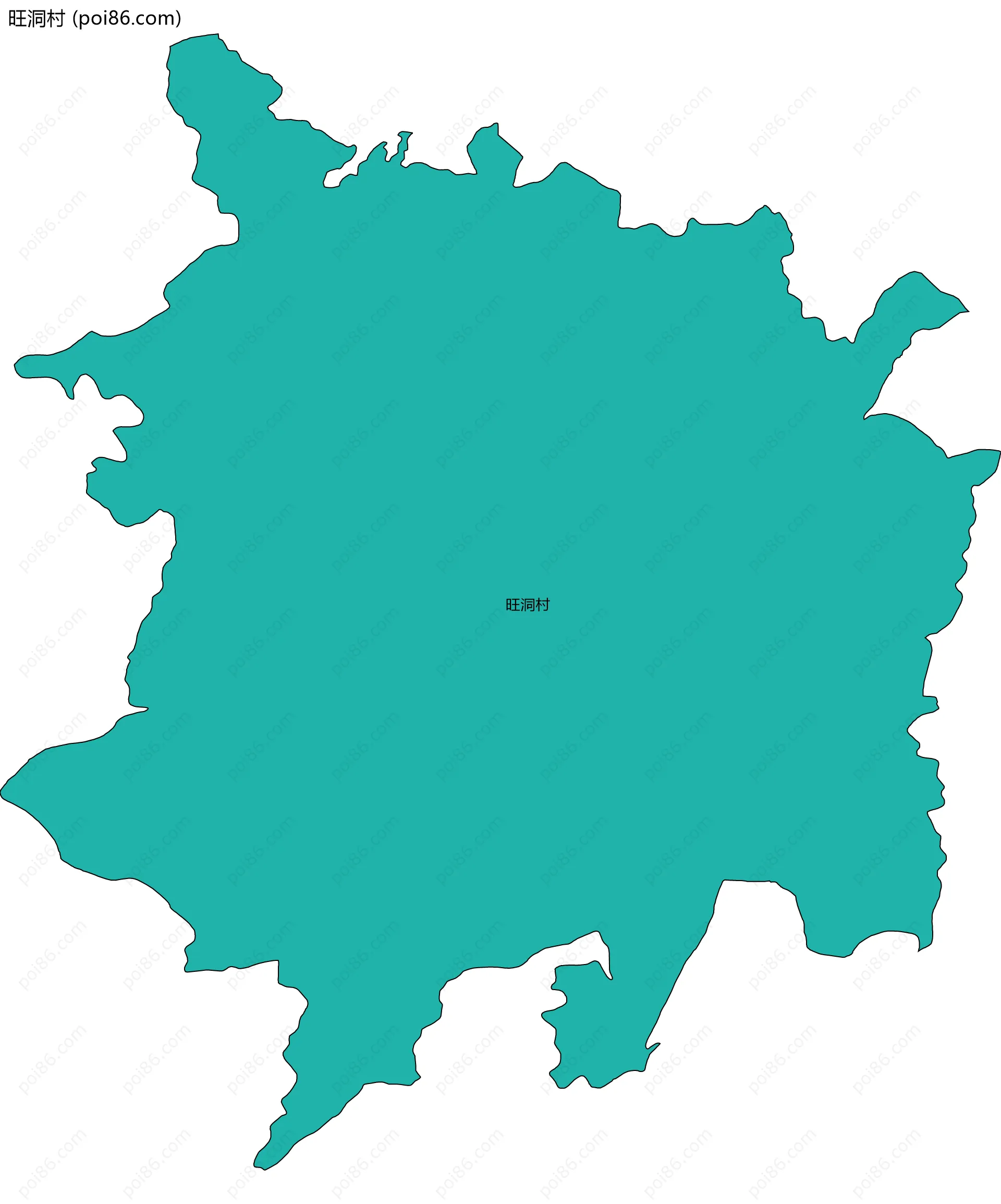 旺洞村边界地图