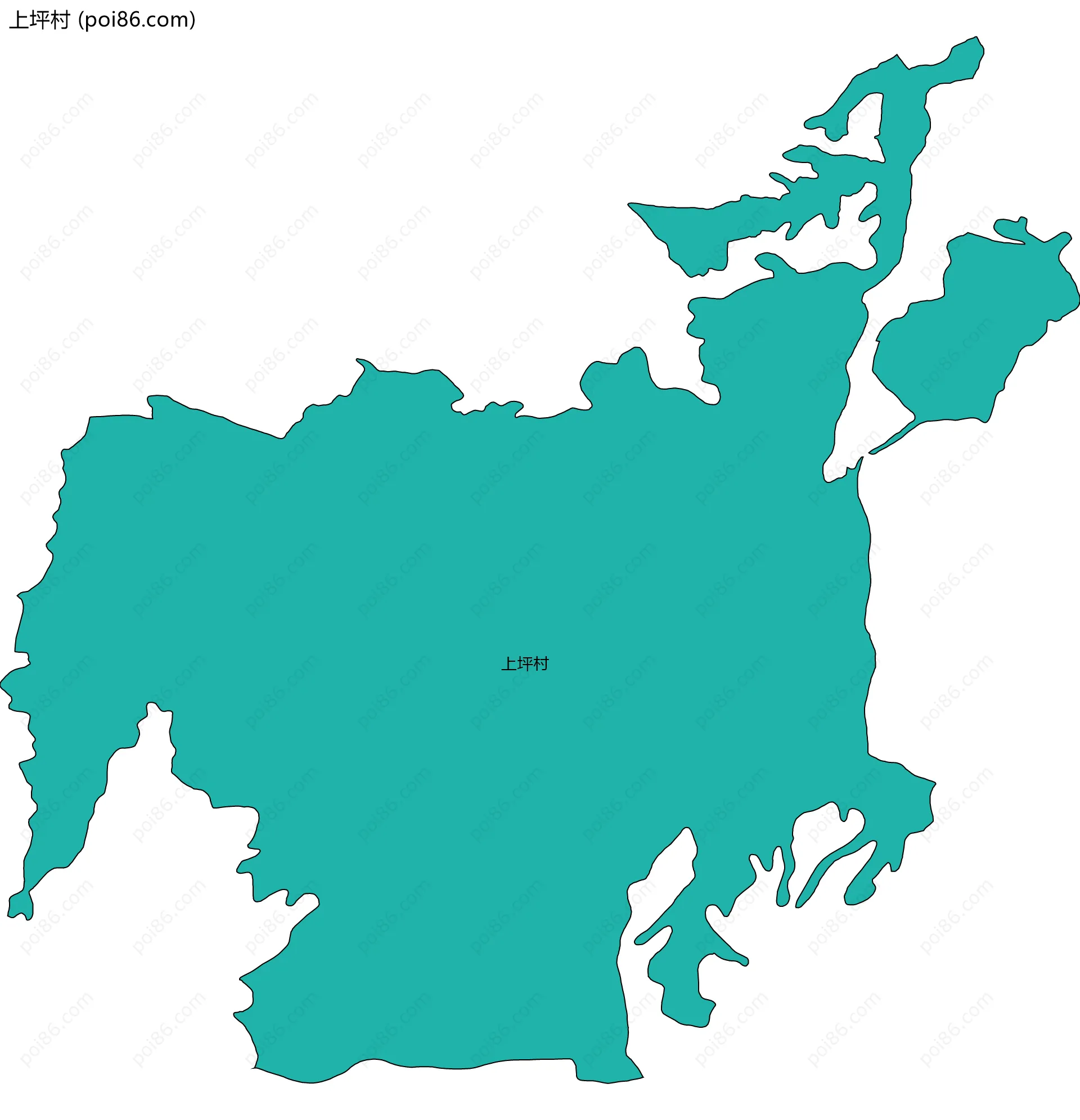 上坪村边界地图