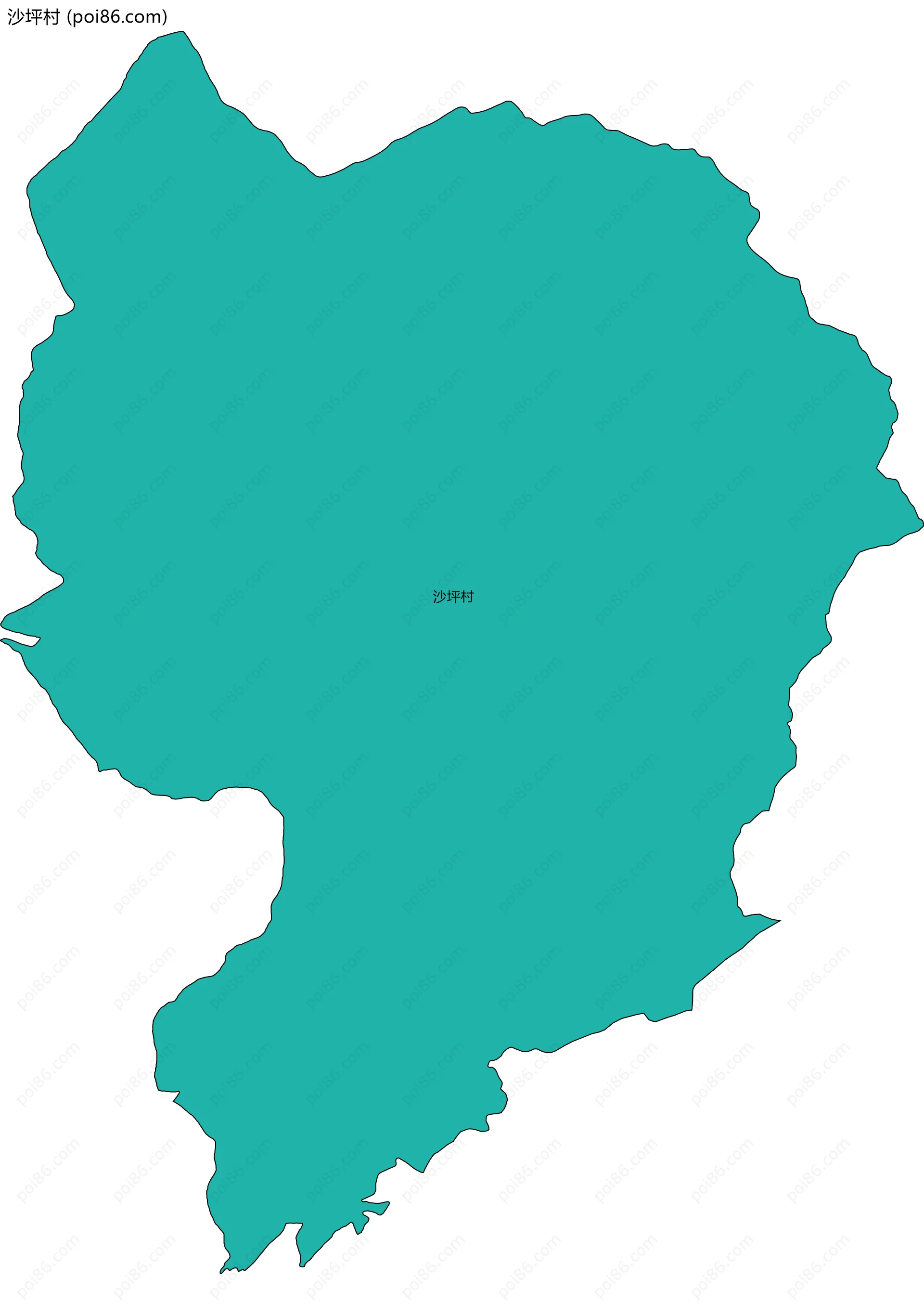 沙坪村边界地图