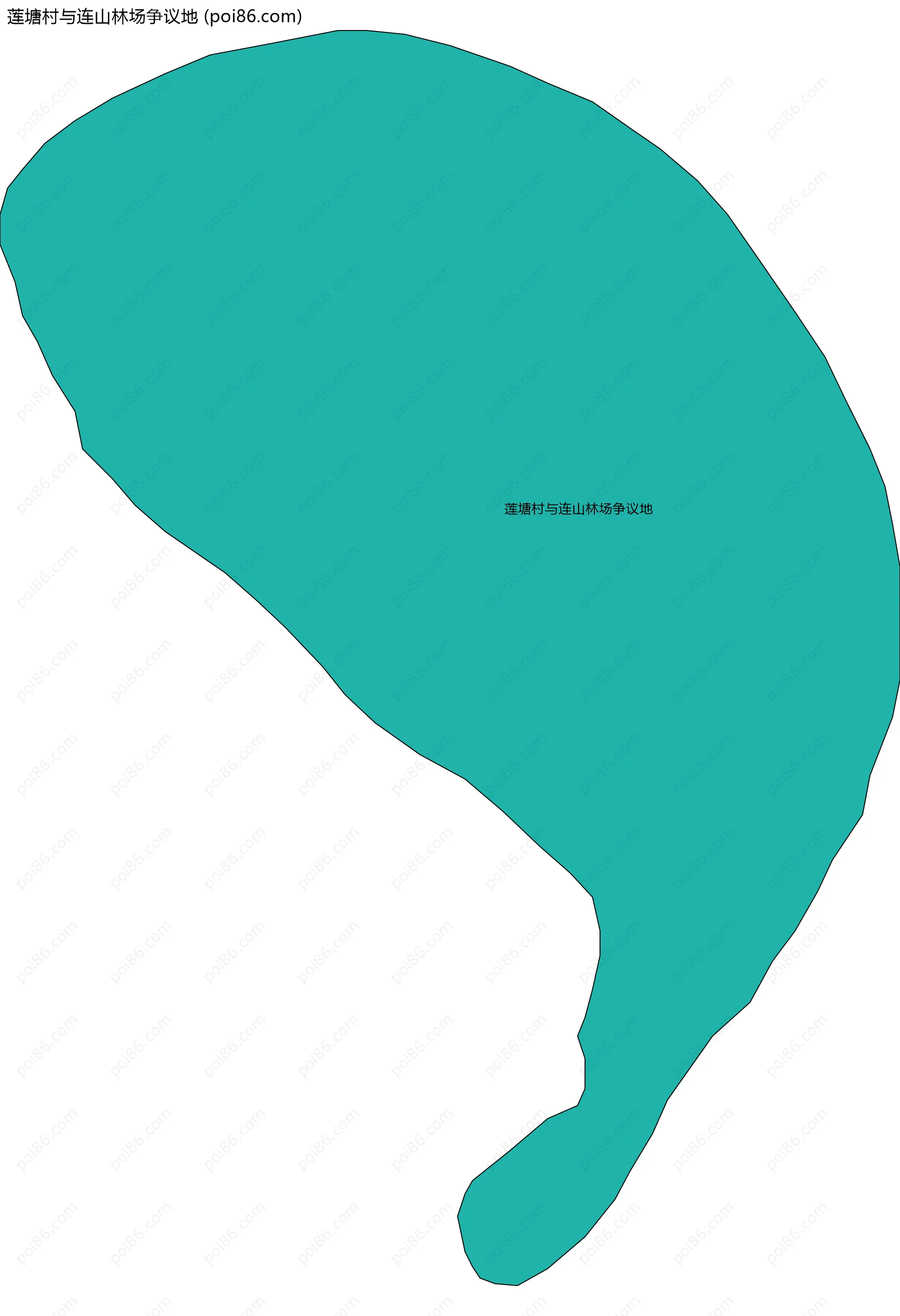 莲塘村与连山林场争议地边界地图