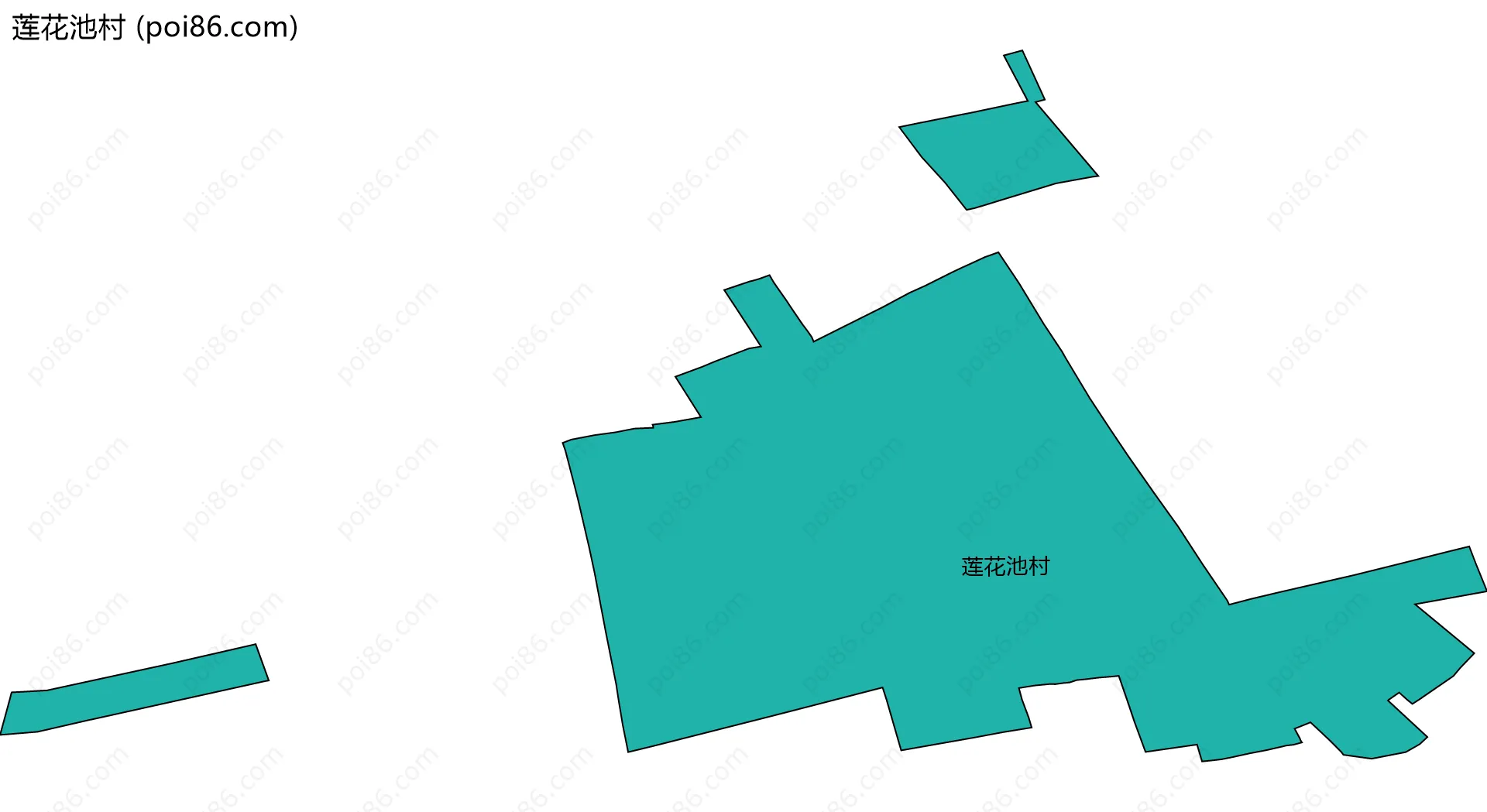 莲花池村边界地图