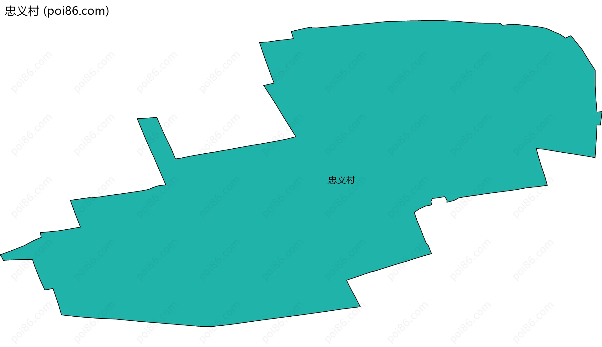 忠义村边界地图