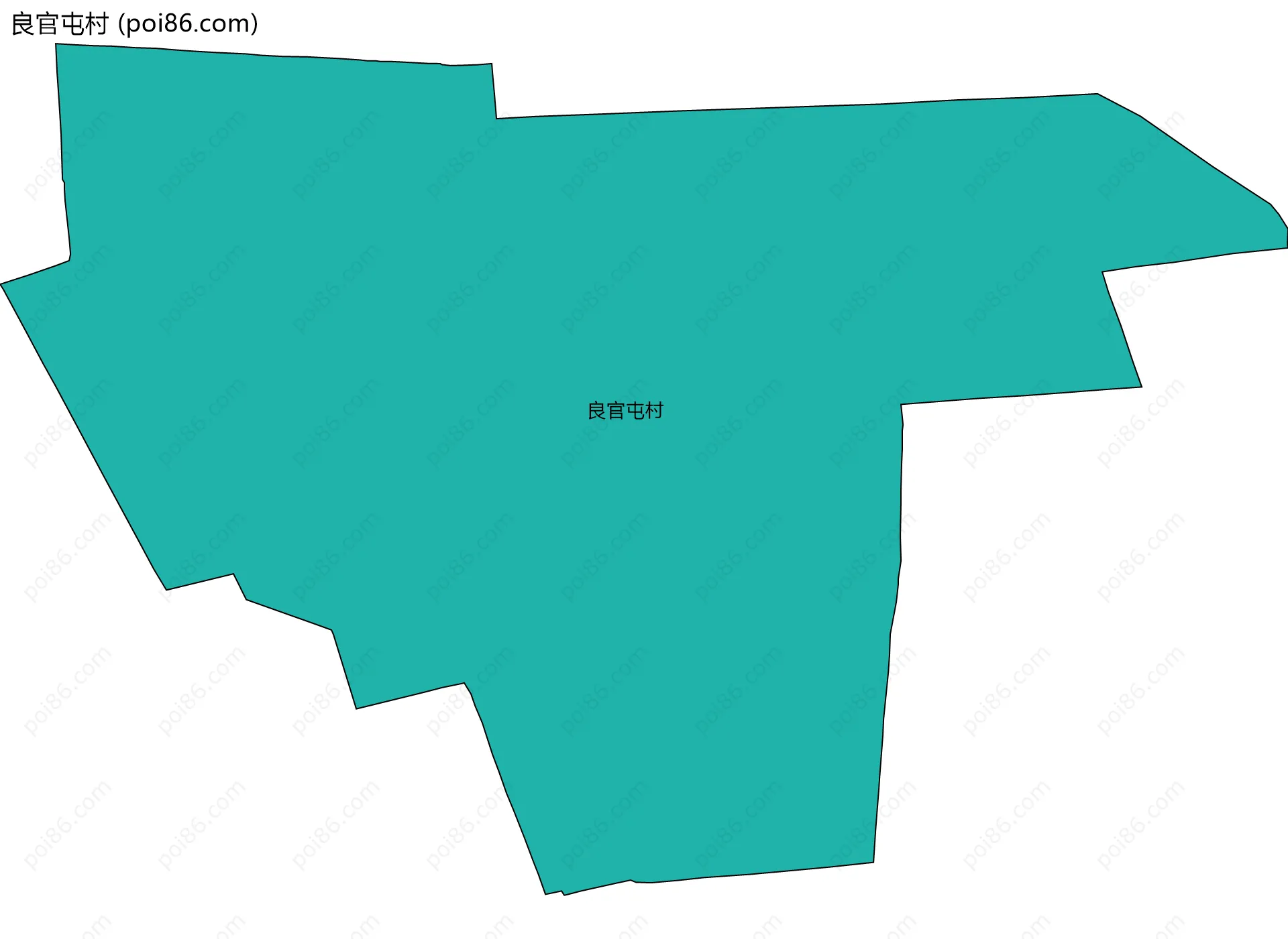 良官屯村边界地图