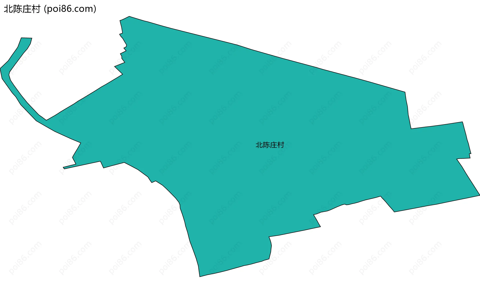北陈庄村边界地图
