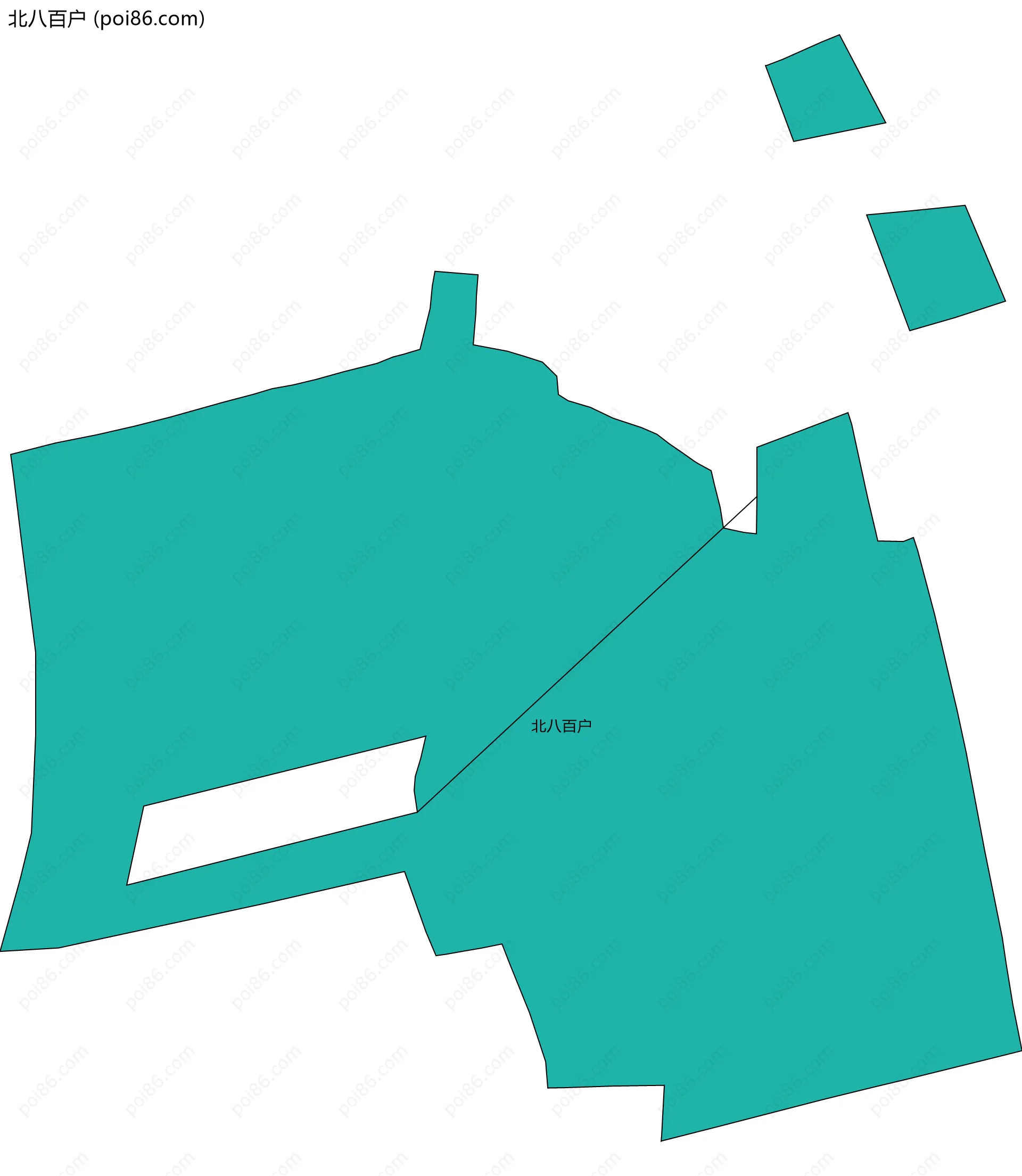 北八百户边界地图