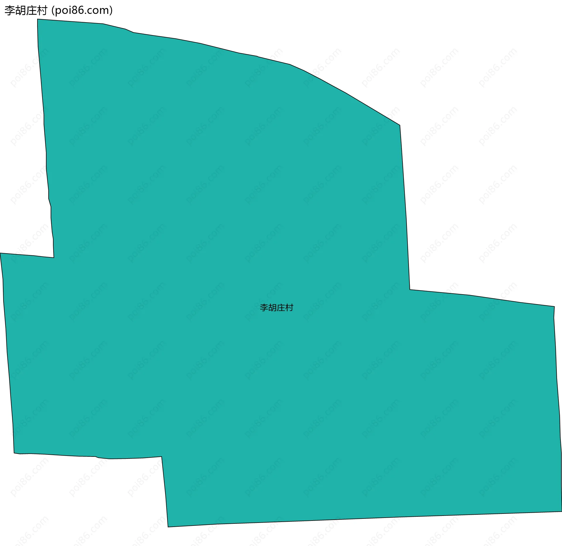 李胡庄村边界地图