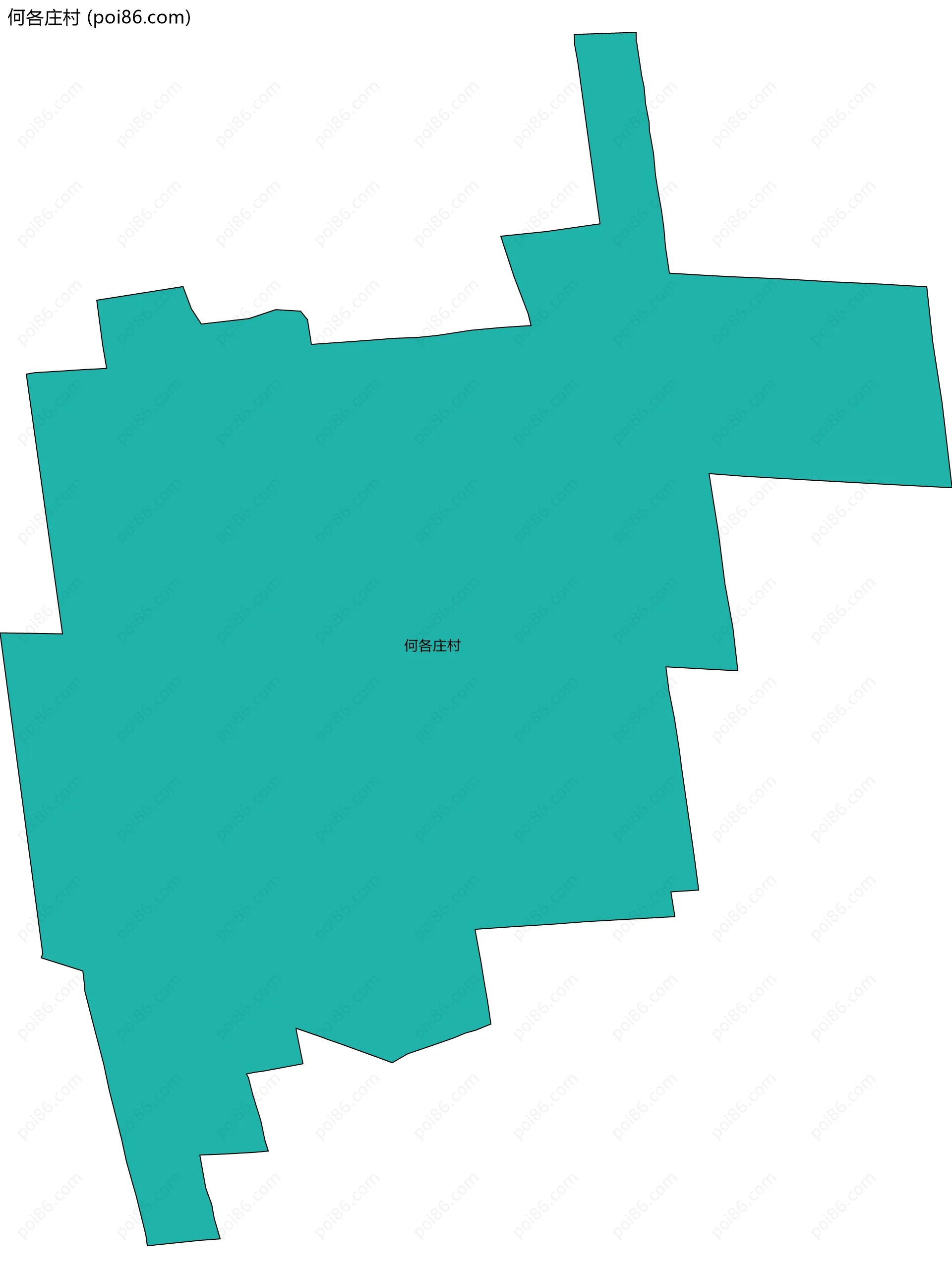 何各庄村边界地图