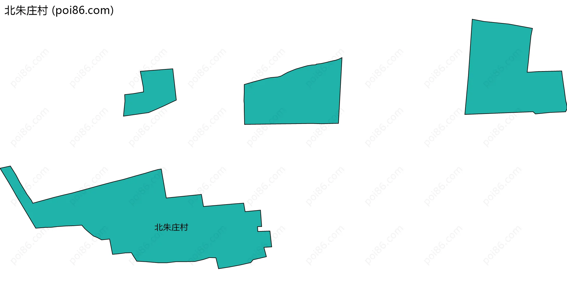 北朱庄村边界地图