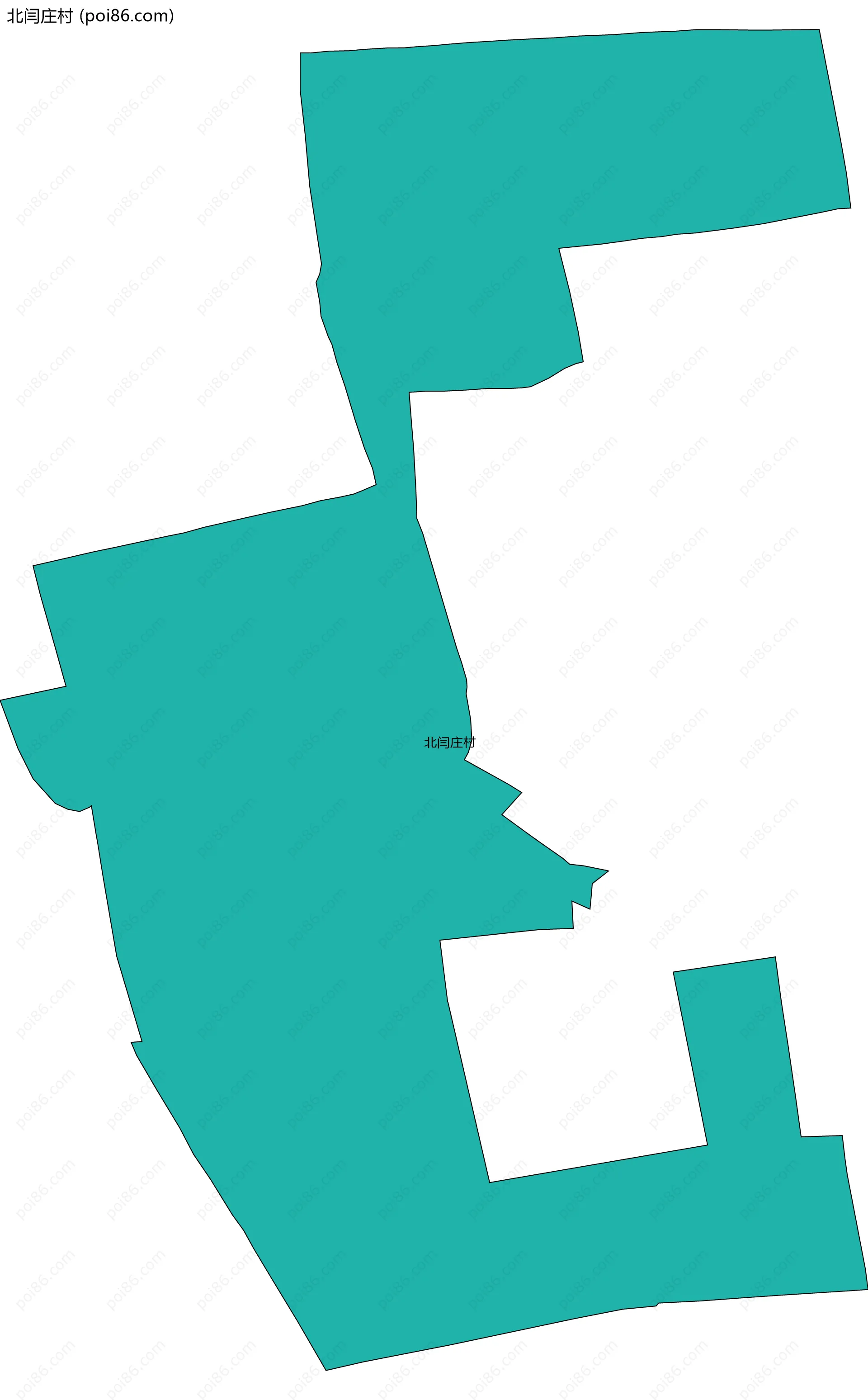 北闫庄村边界地图