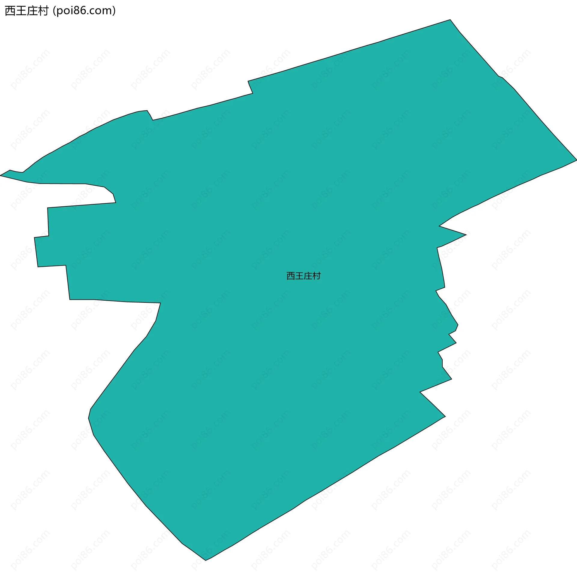 西王庄村边界地图