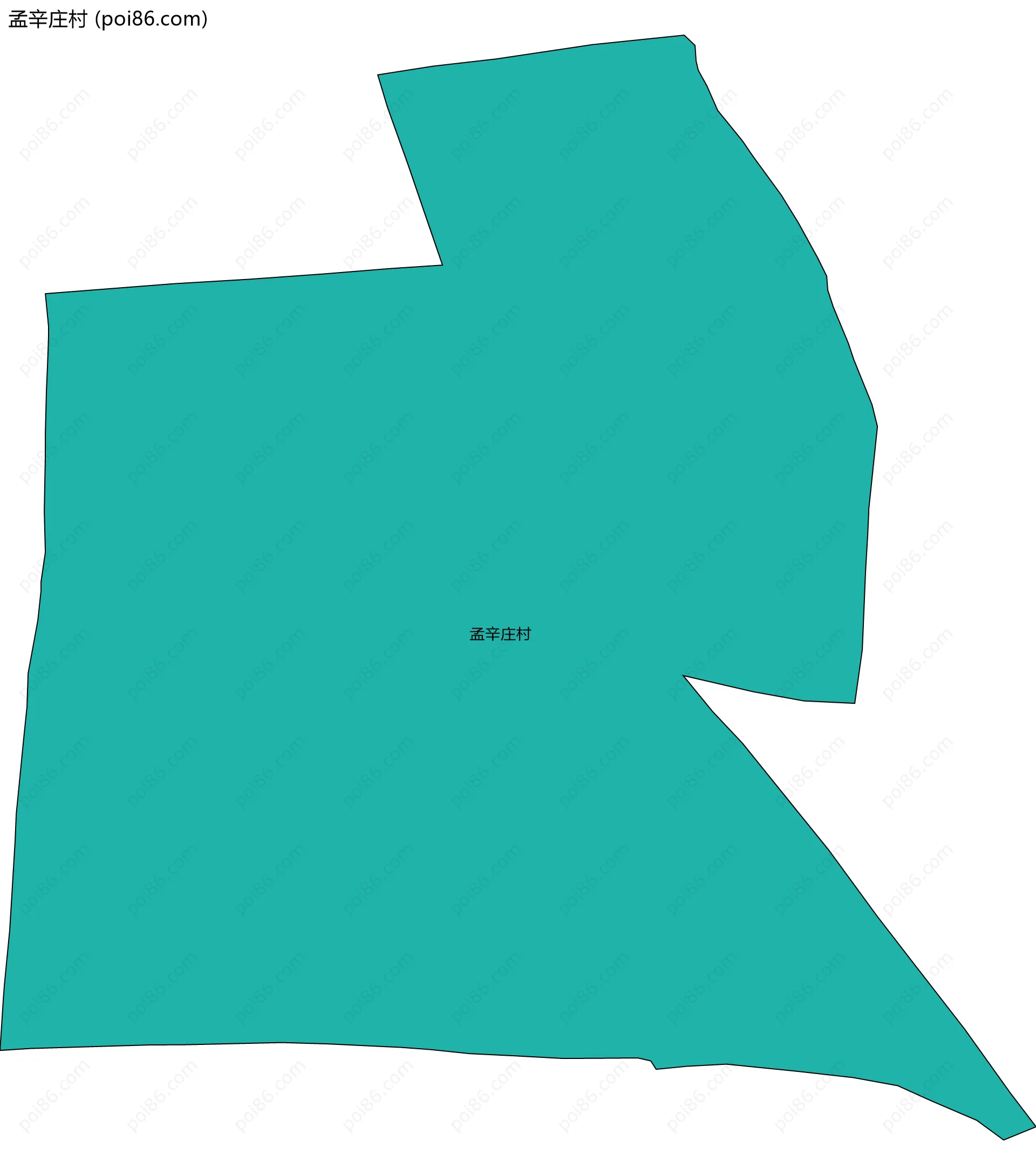 孟辛庄村边界地图